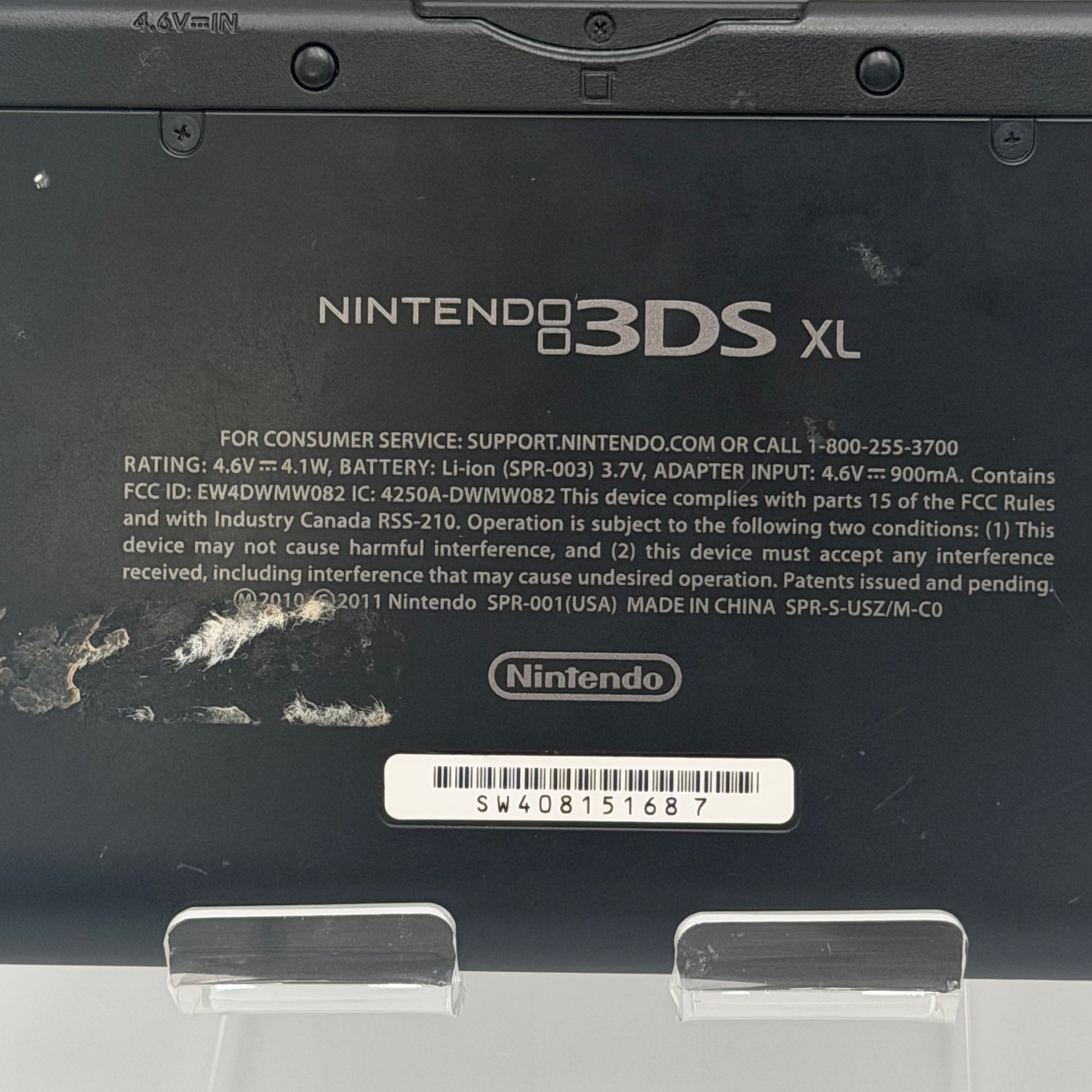 Nintendo 3DS XL (SPR-003) Black For Parts Repair - No Power Charge