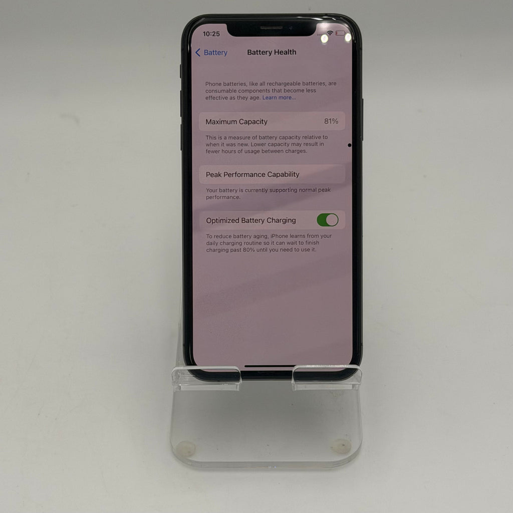 Broken Unlocked Apple iPhone XS 64GB  Black 81% BH - Bad Face ID