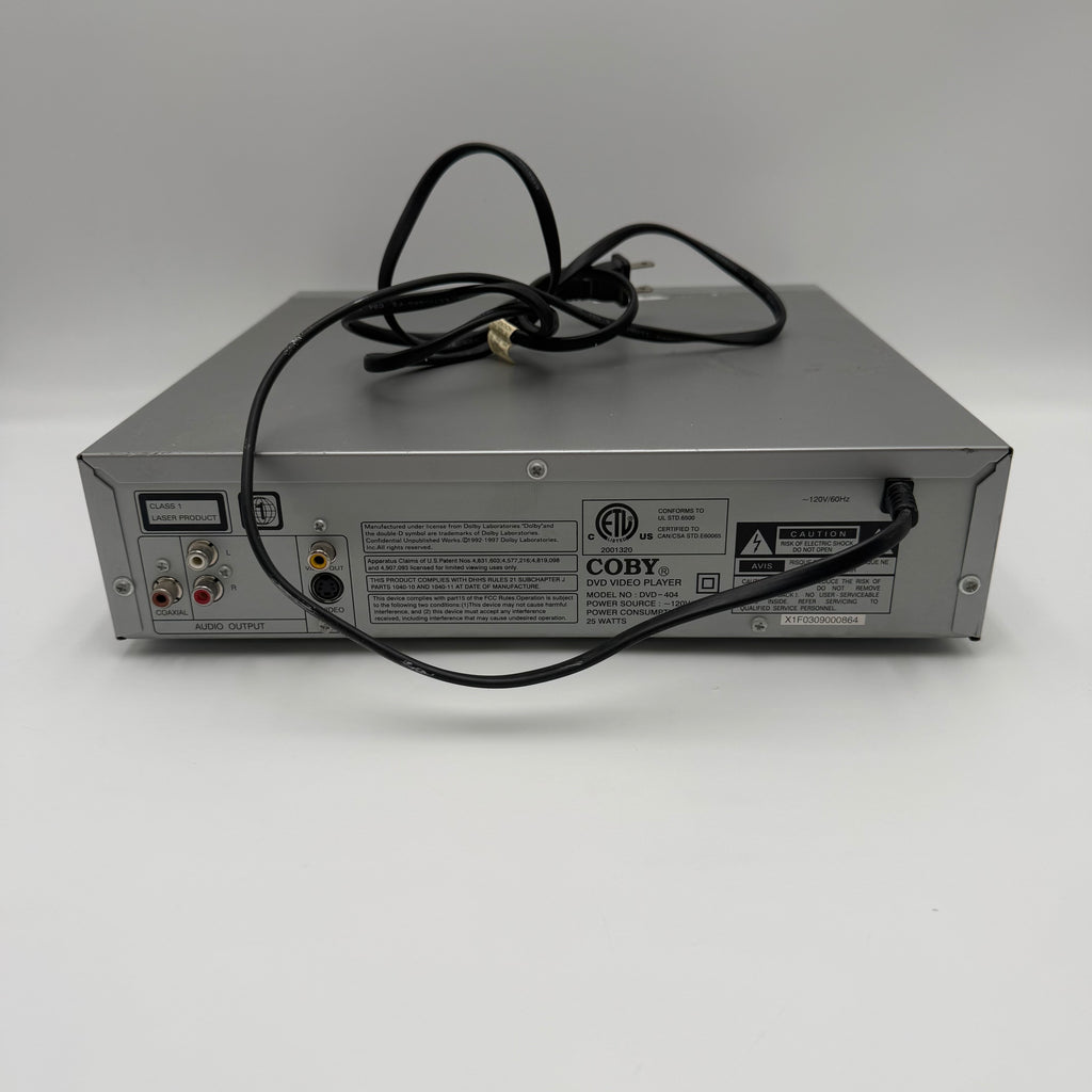 Coby DVD-404 DVD Player Used - A Silver