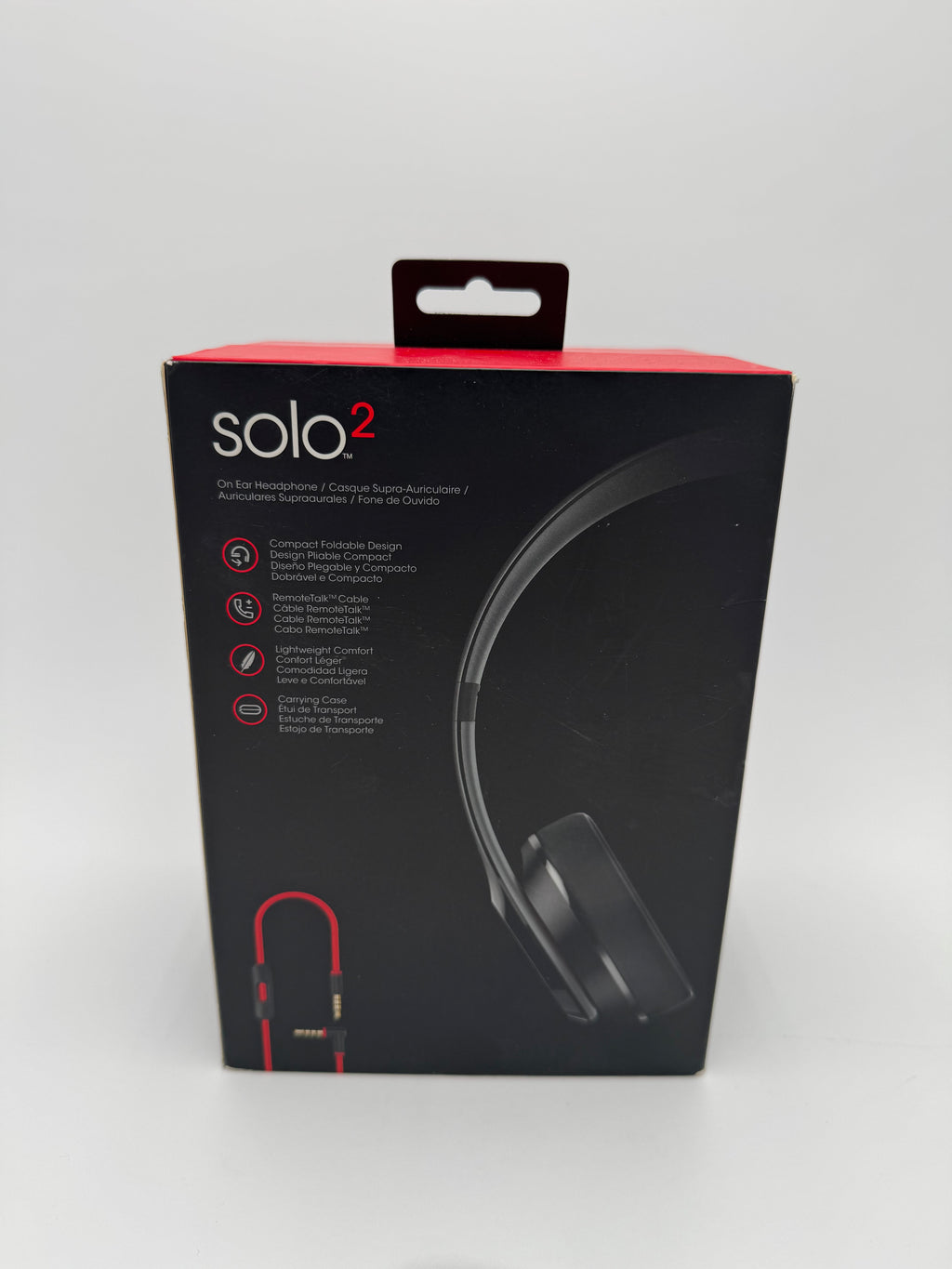 Beats Solo 2 Black Headphones - For Parts - Serial FL7Q127LG747