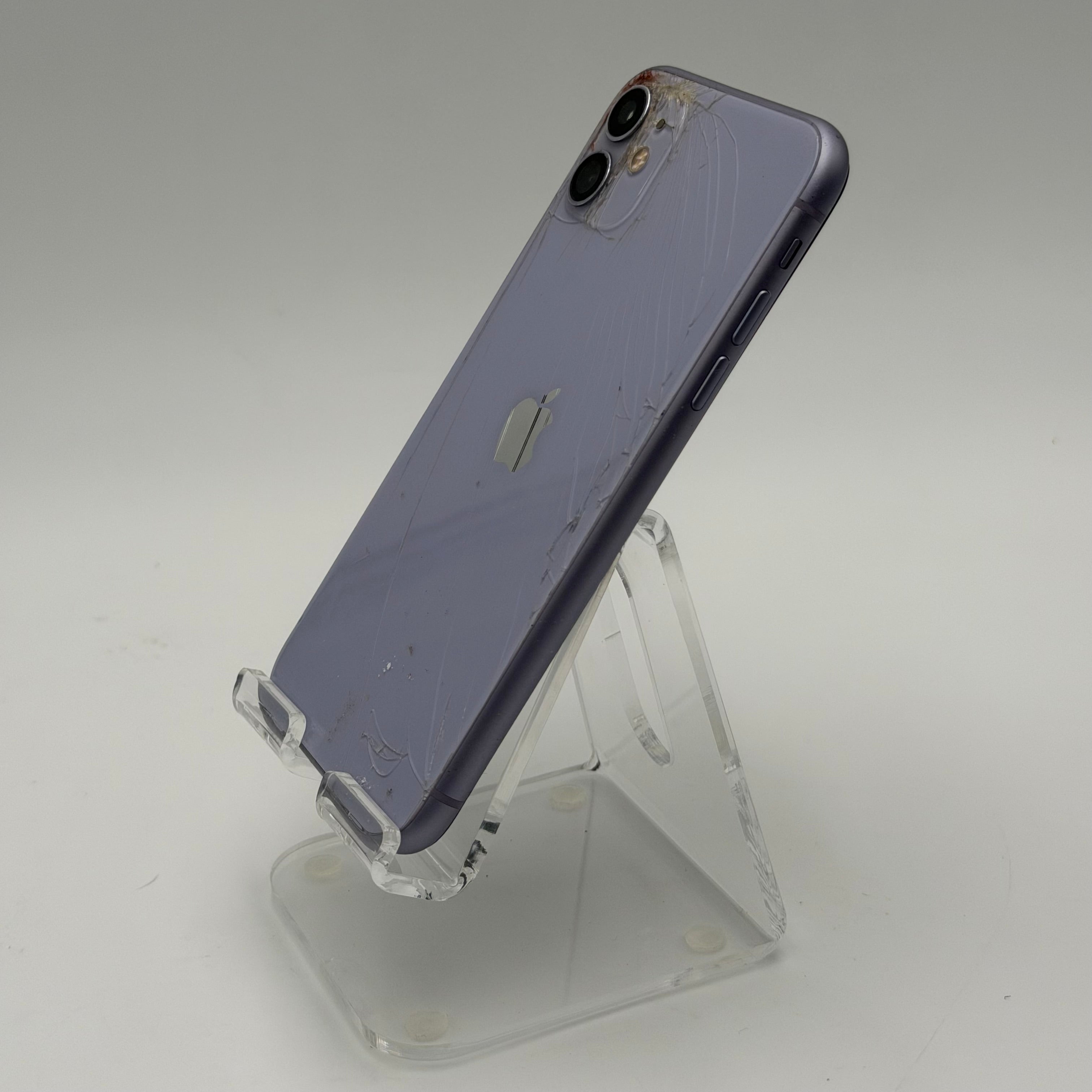 Broken Unlocked Apple iPhone 11 64GB  Cracked back