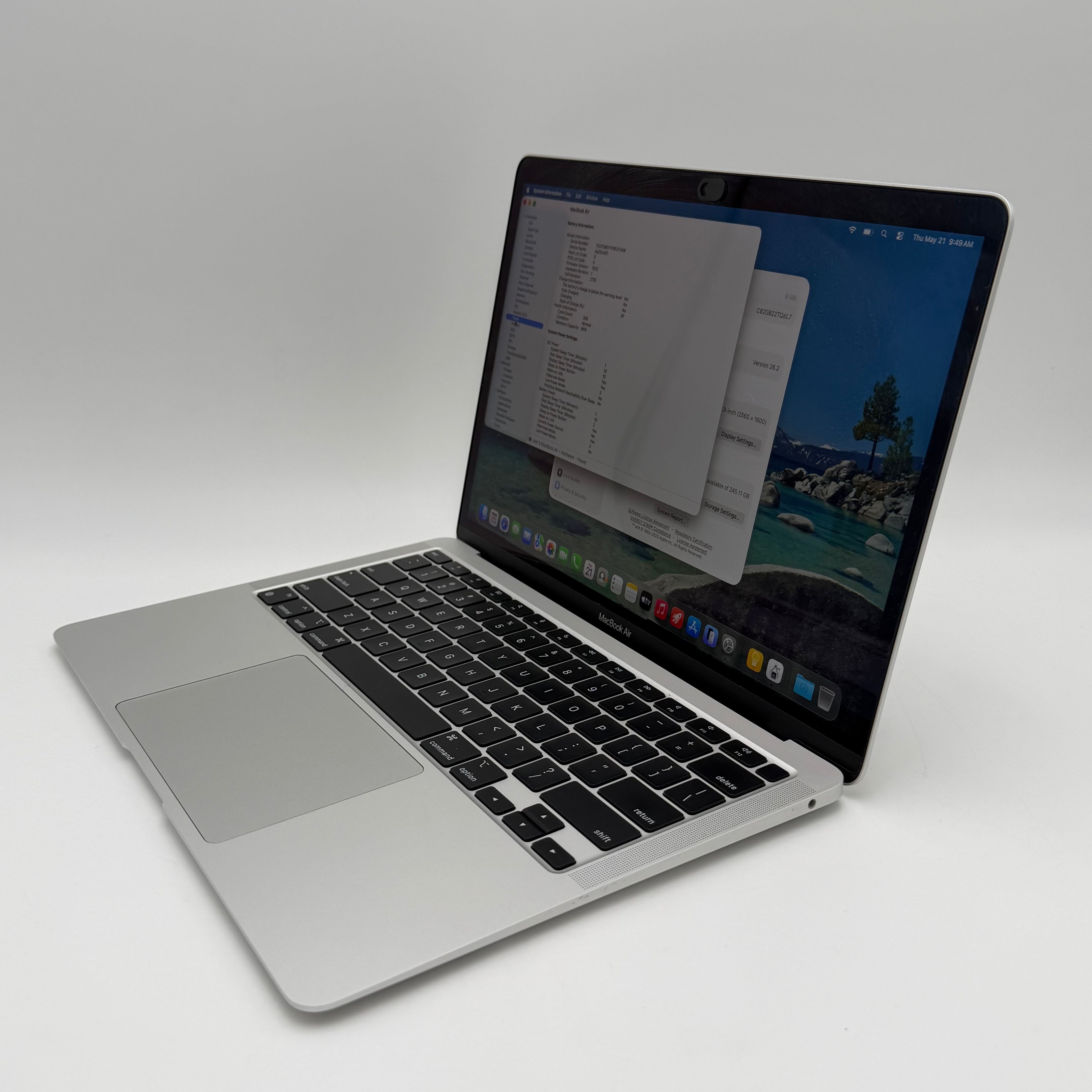 2020 Apple MacBook Air 13.3" M1 7C GPU 3.2GHz 8GB RAM 256GB SSD A2337