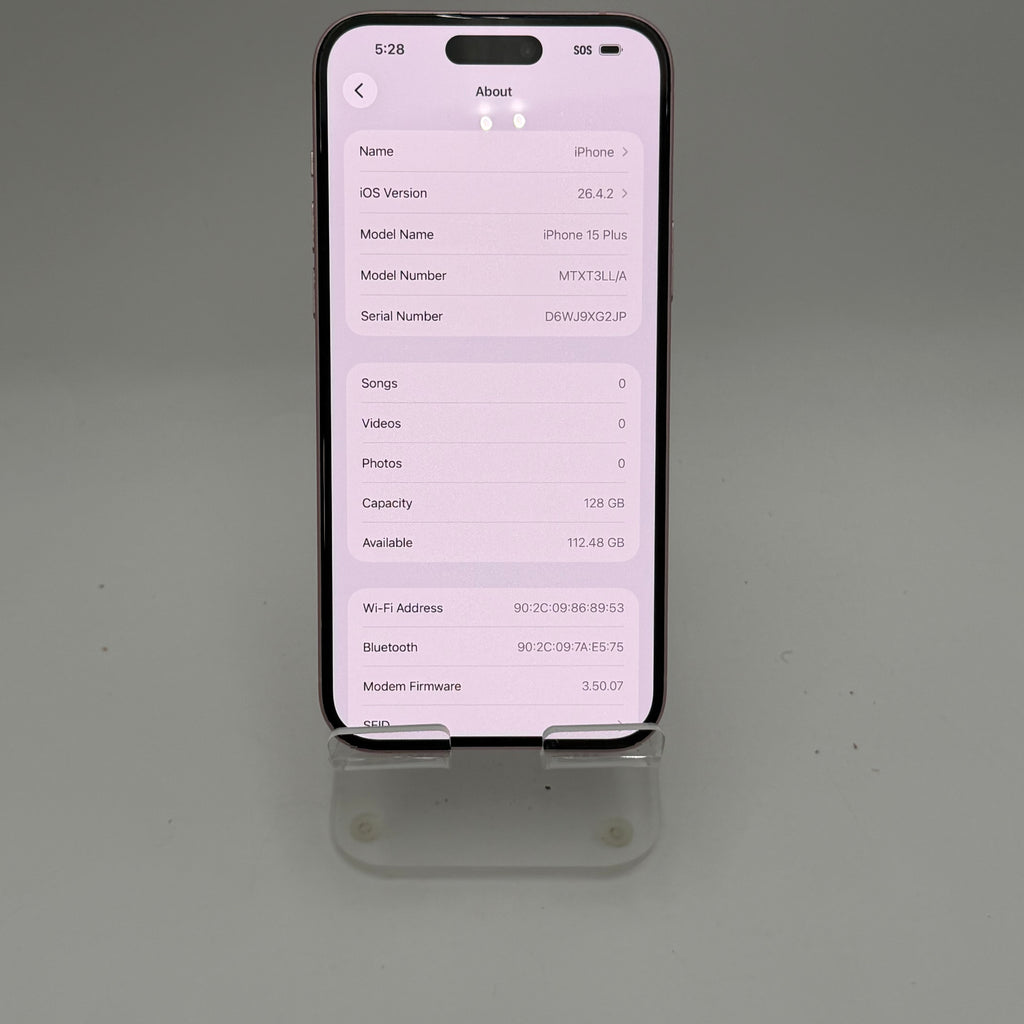 Tmobile Apple iPhone 15 Plus Pink Used A