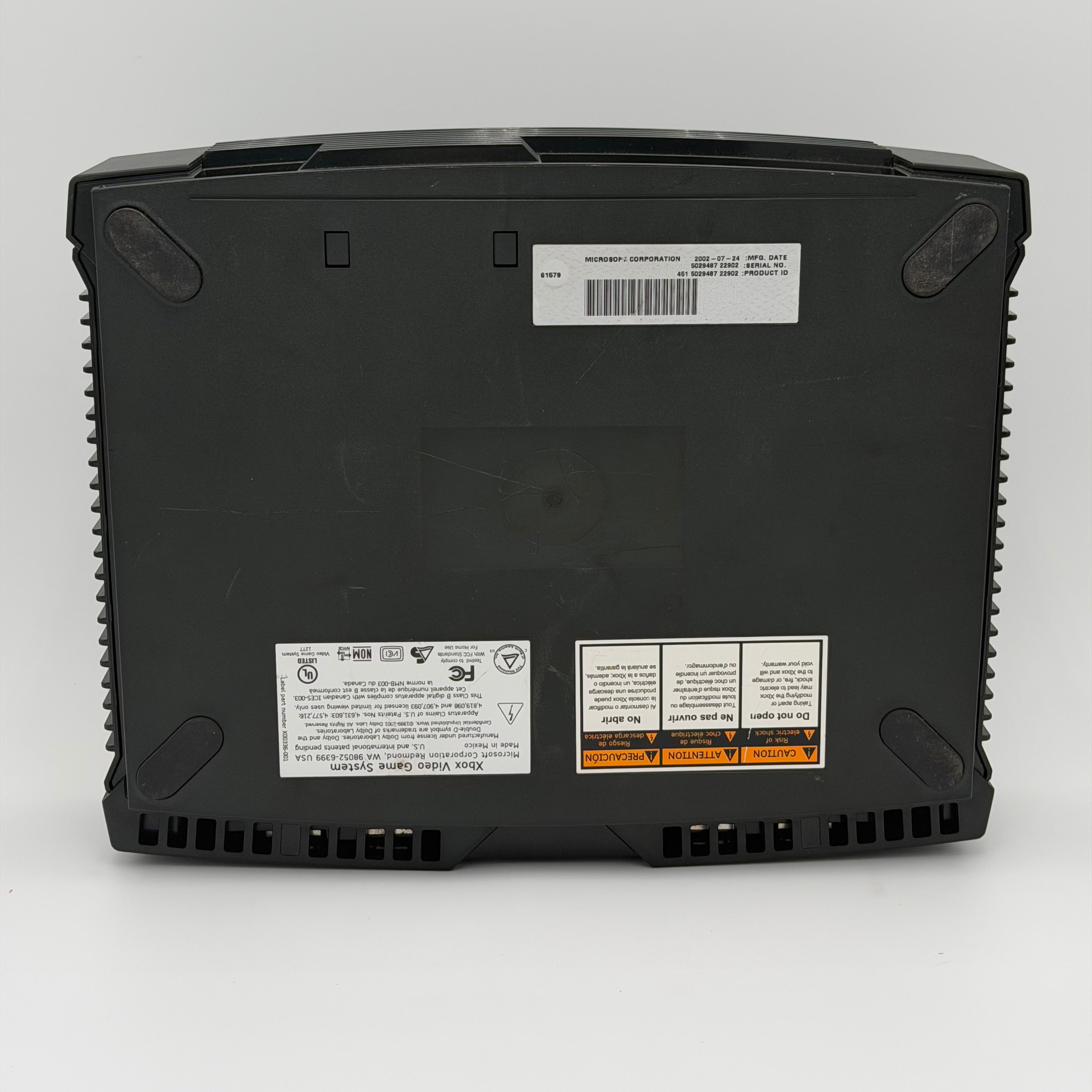 Microsoft Xbox (2001) Black Console - Broken for Parts/Repair