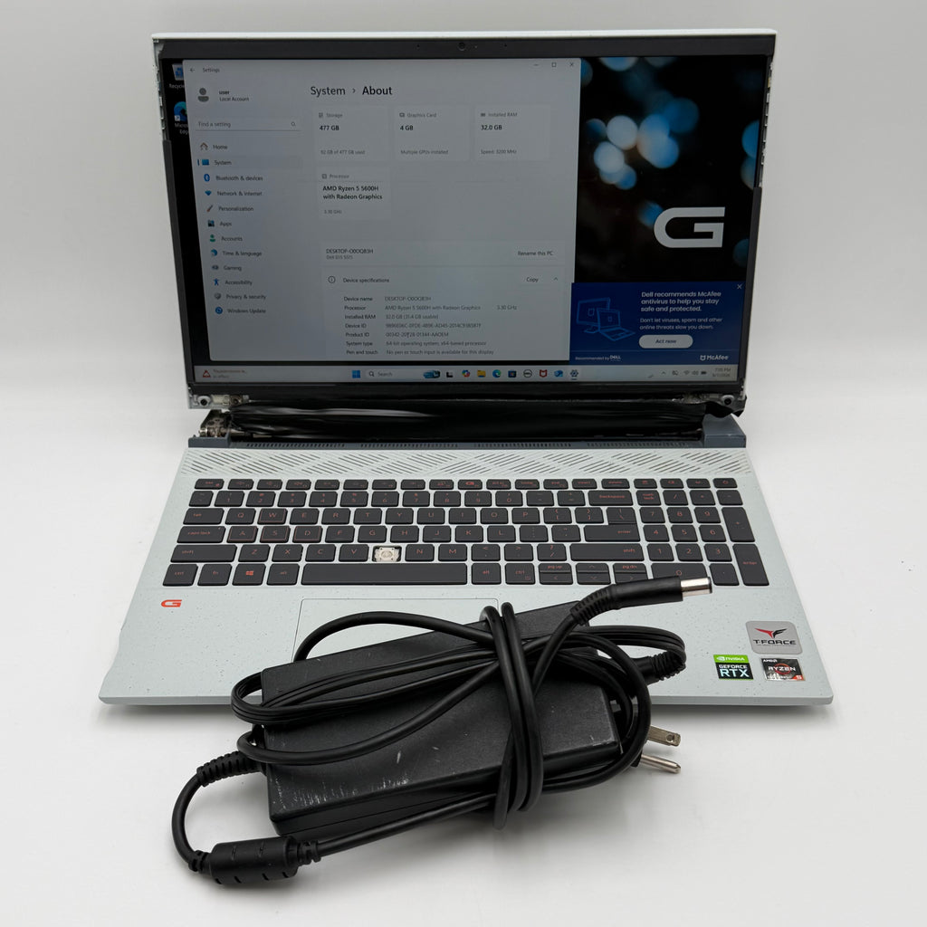 Dell G15 Ryzen Edition  512GB 32GB Laptop - Broken Frame - Read