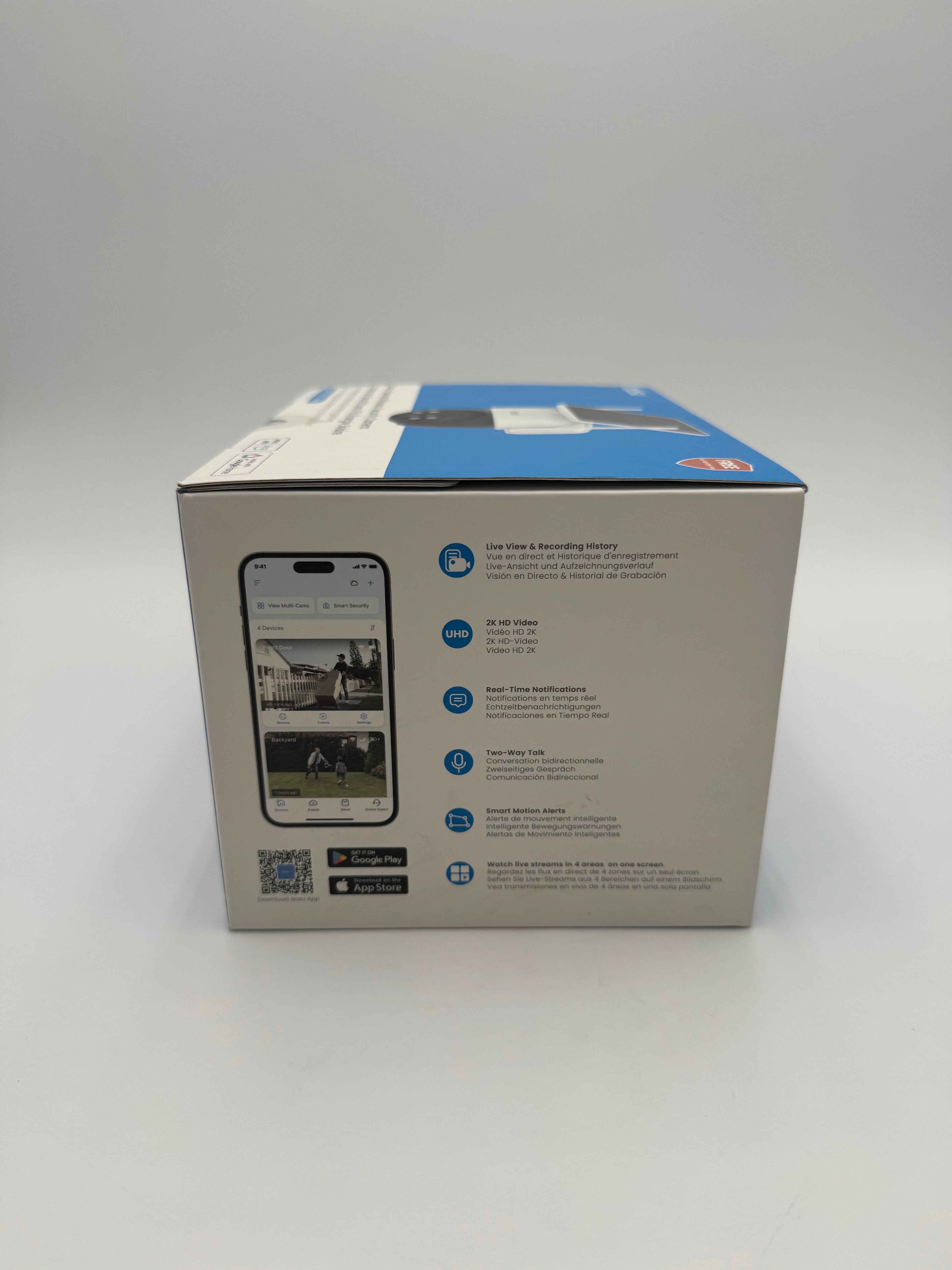 AOSU SolarCamD1Classic Solar Powered Wireless Security Camera White New