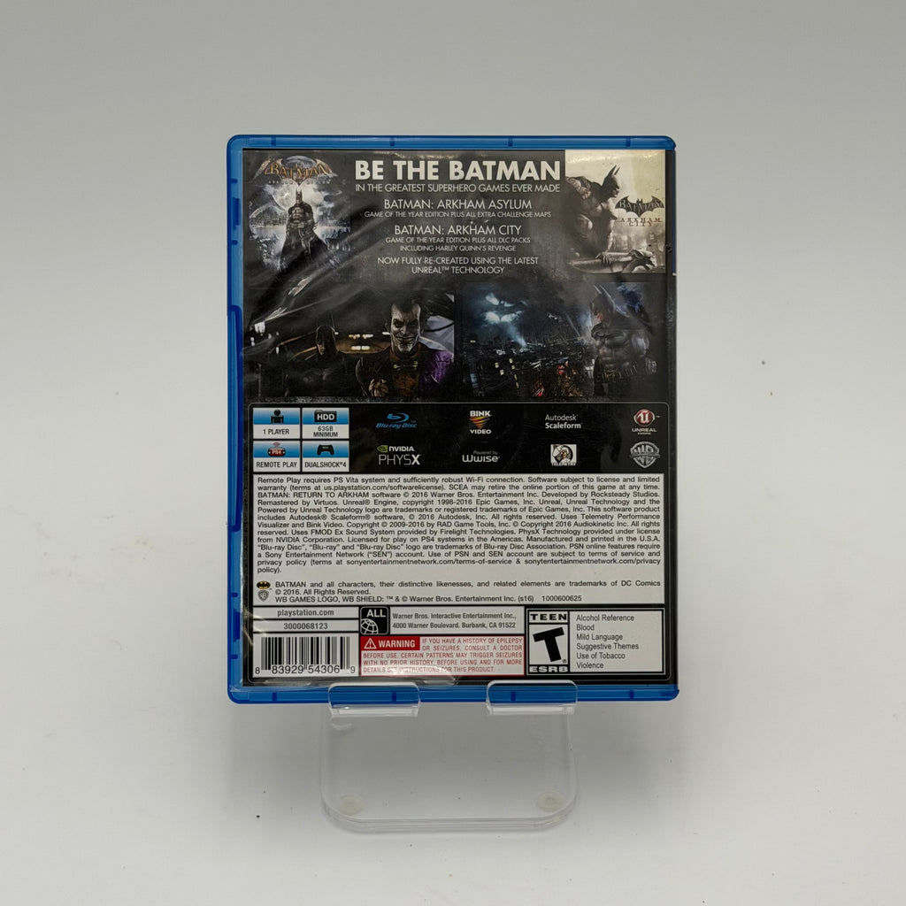 Batman: Return to Arkham (Sony PlayStation 4, 2016) - Complete