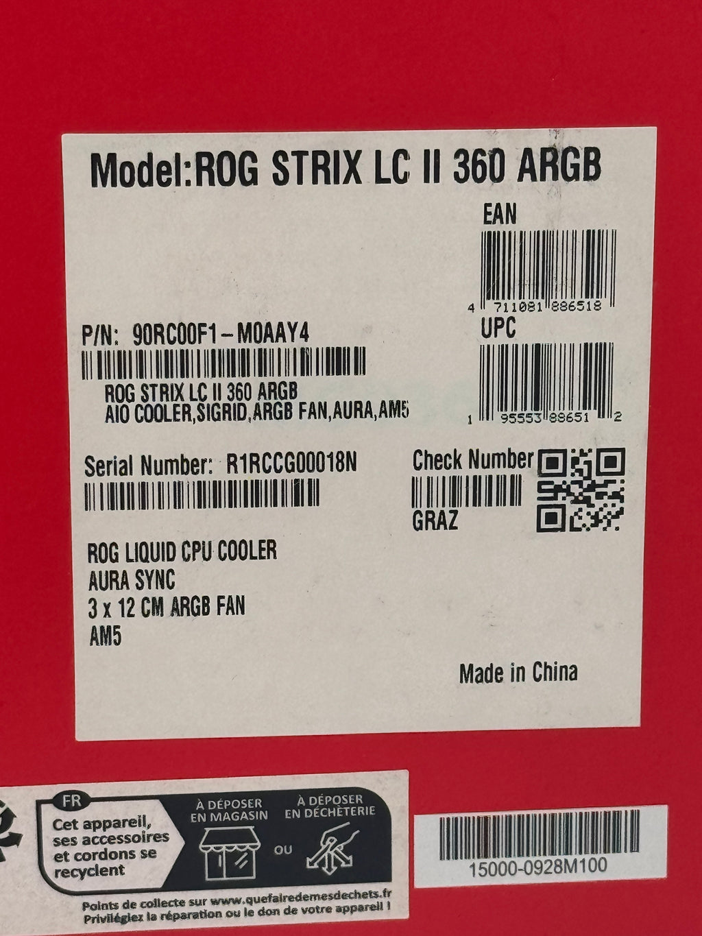 ROG STRIX LC II 360 ARGB CPU Liquid Cooler Black