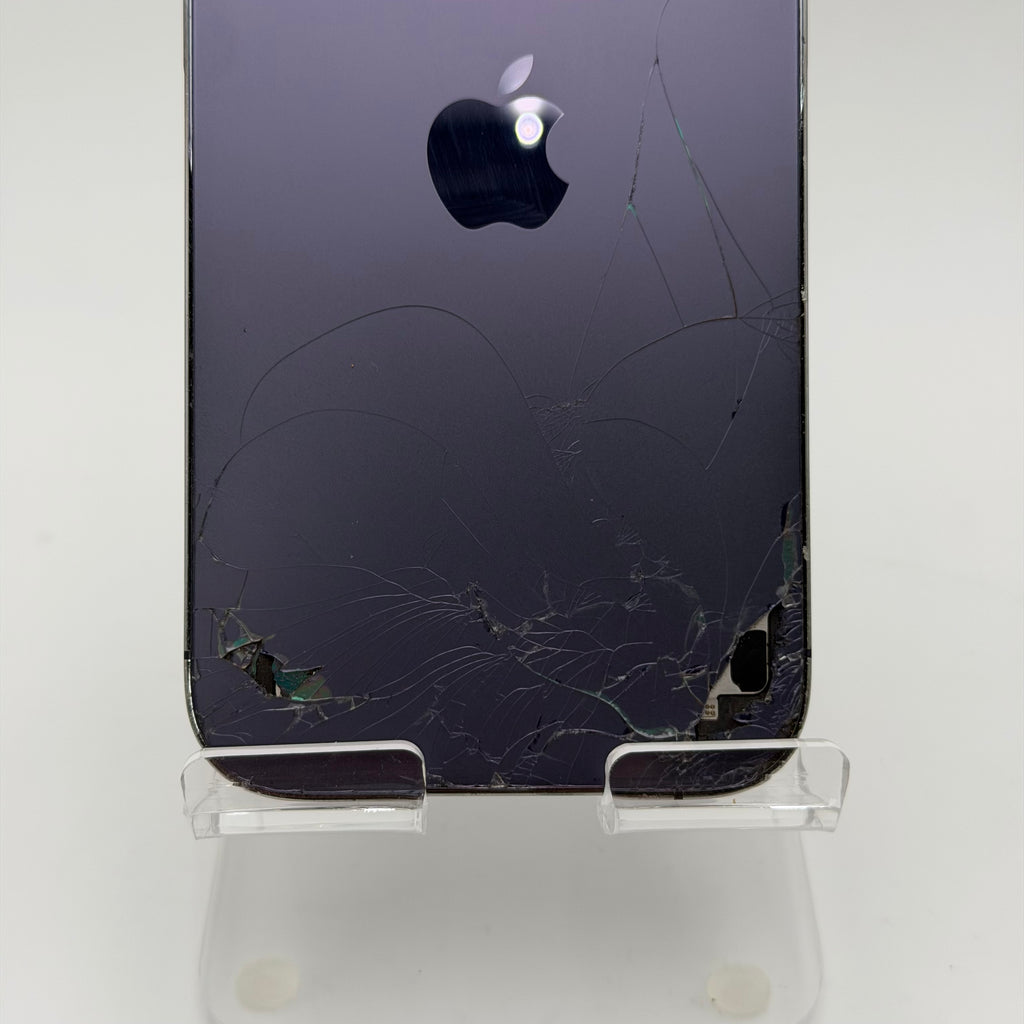 Broken Unlocked Apple iPhone 14 Pro - 128GB Purple - 77% BH - Cracked Back