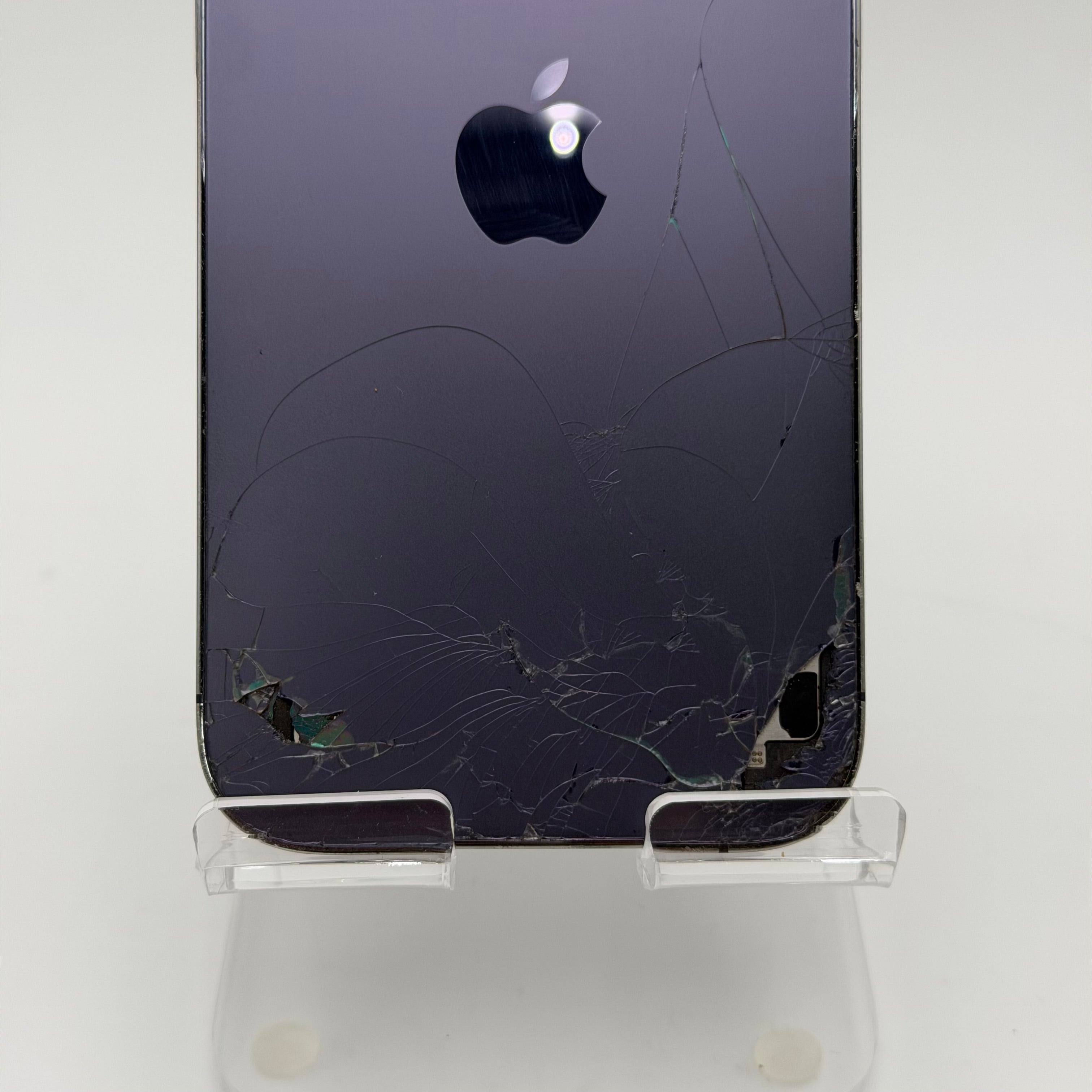 Broken Unlocked Apple iPhone 14 Pro - 128GB Purple - 77% BH - Cracked Back