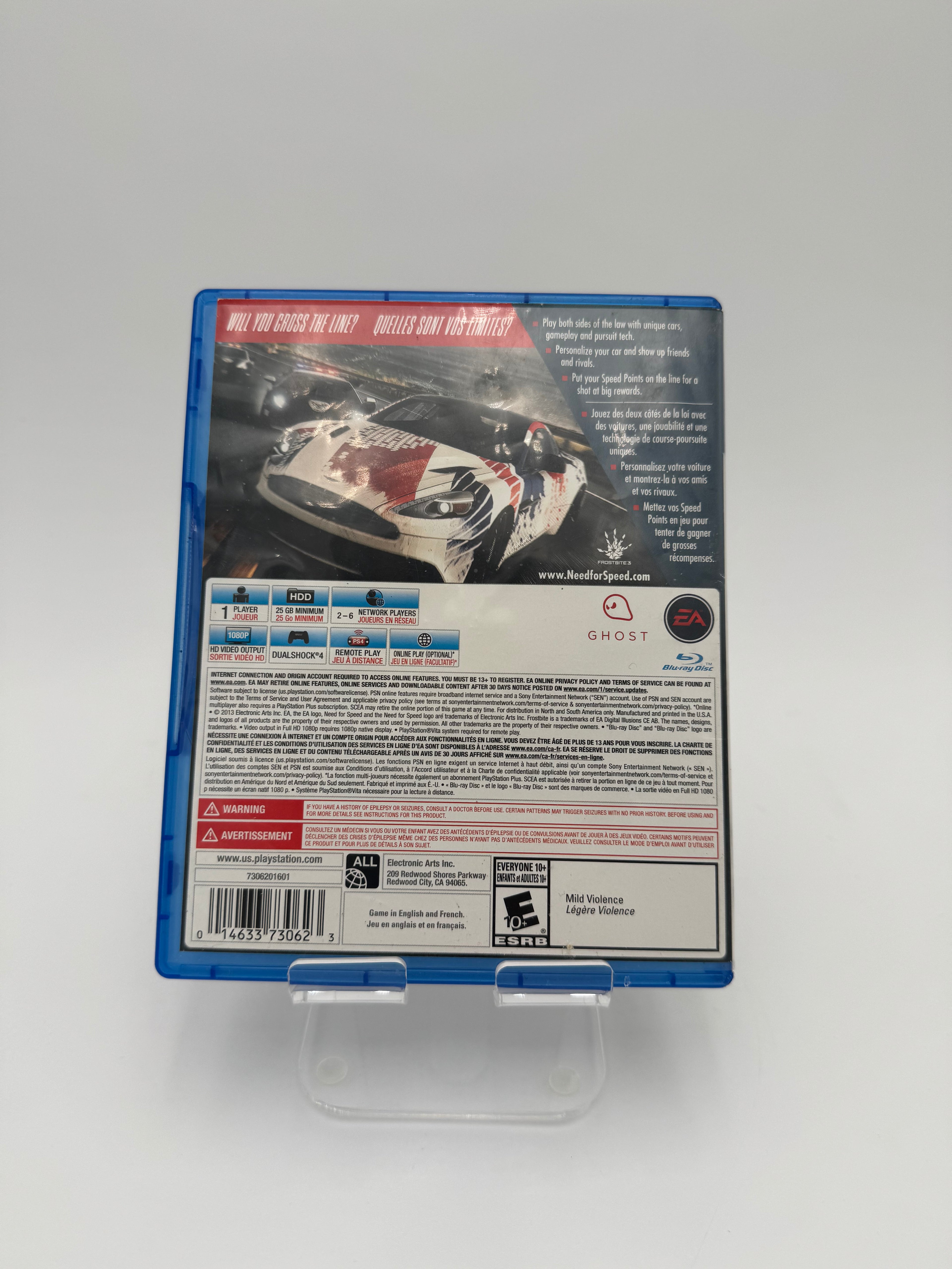 Need for Speed Rivals - PlayStation 4 Video Game - Blue Case Tested