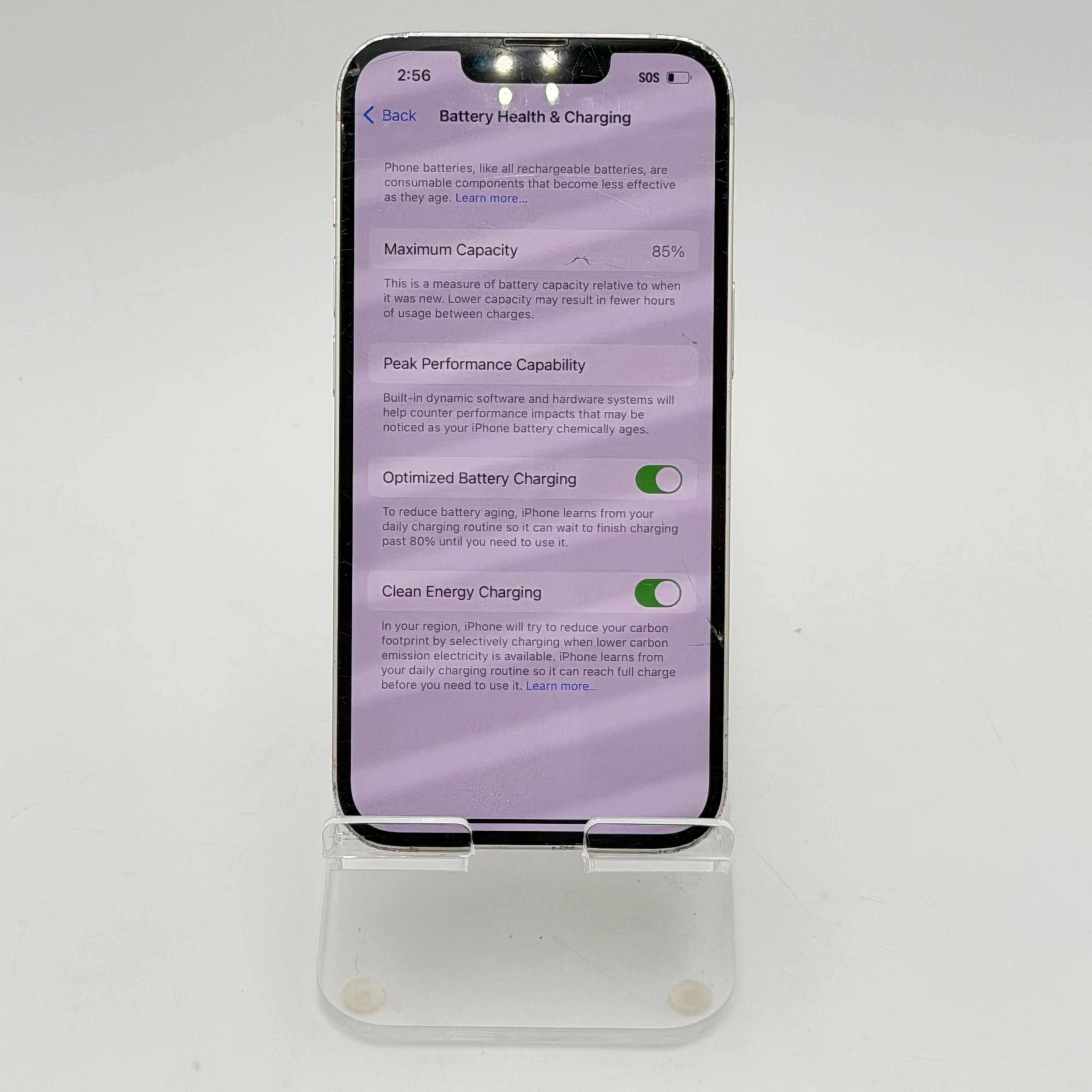T mobile Broken Apple iPhone 14 128GB - White - Cracked Screen - Cracked Back - 85% BH