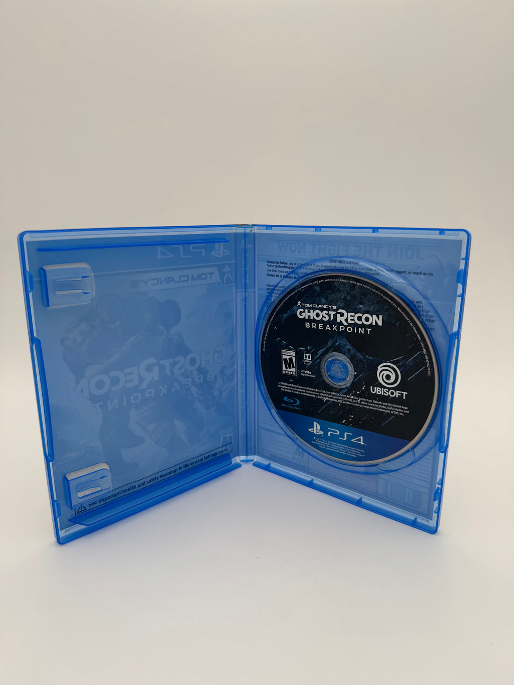 PS4 Ghost Recon Breakpoint Video Game in Blue Case - Used A
