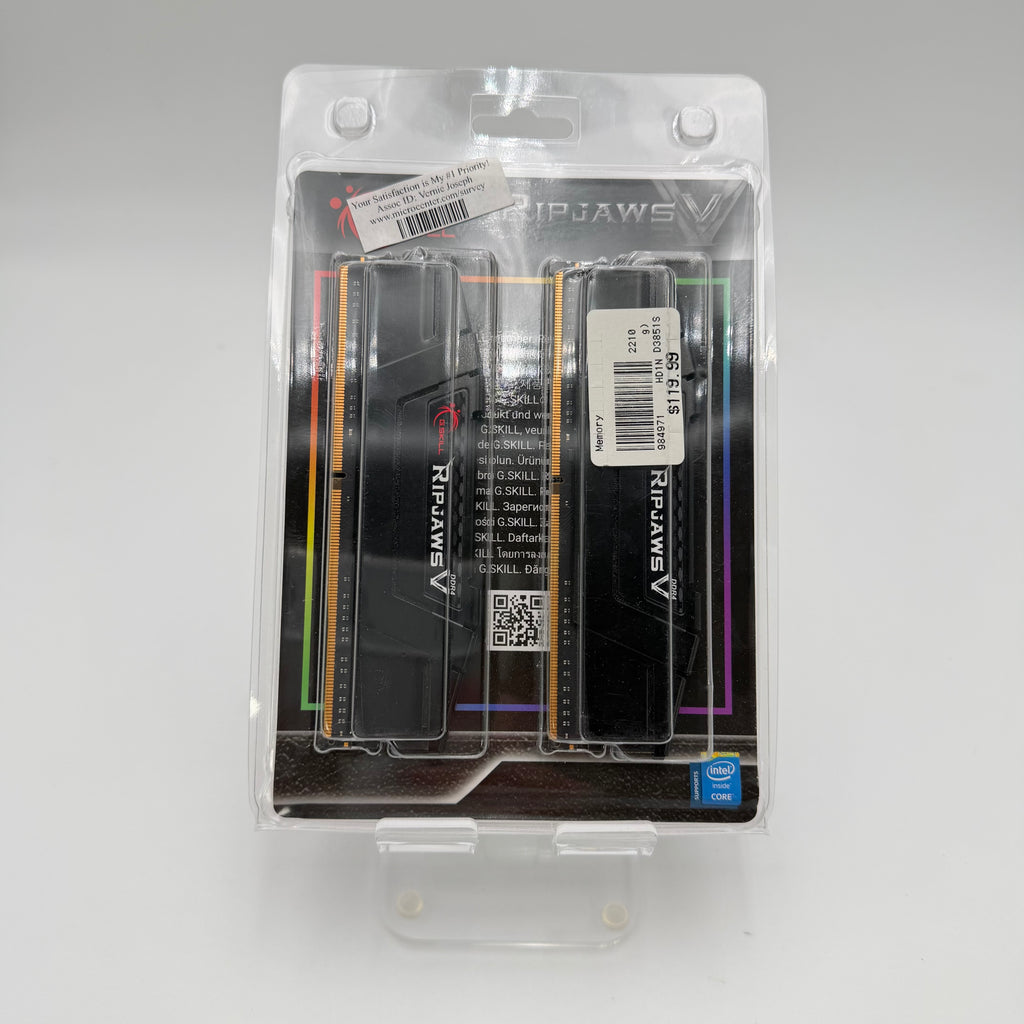 G.Skill Ripjaws V 16GB (8GBx2) DDR4 3600MHz RAM (F4-3600C16D-16GVKC)