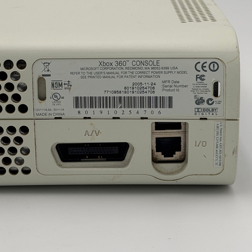 Microsoft Xbox 360 2005 Video Game System - White - Broken