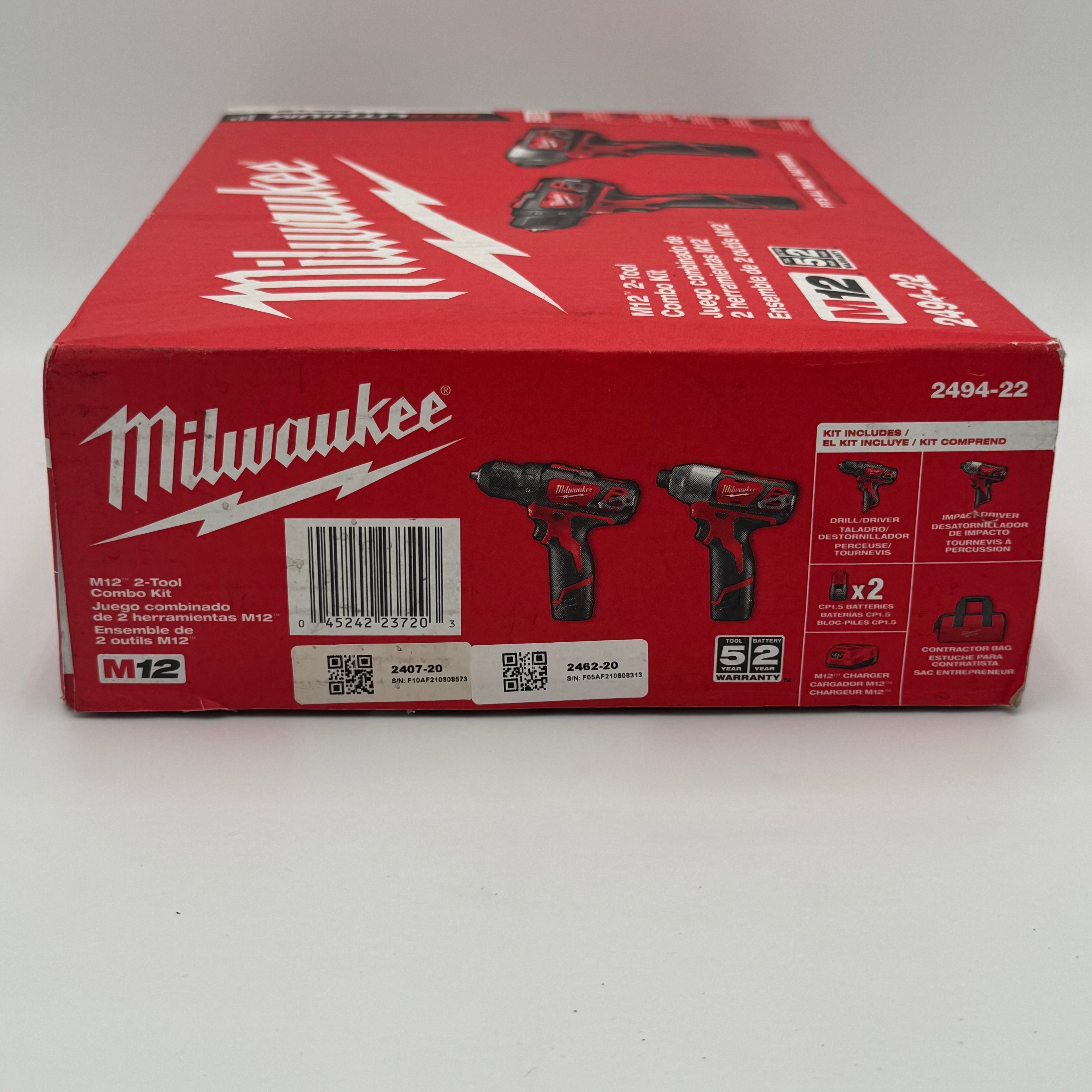Milwaukee M12 2-Tool Combo Kit 2494-22 Power Tool