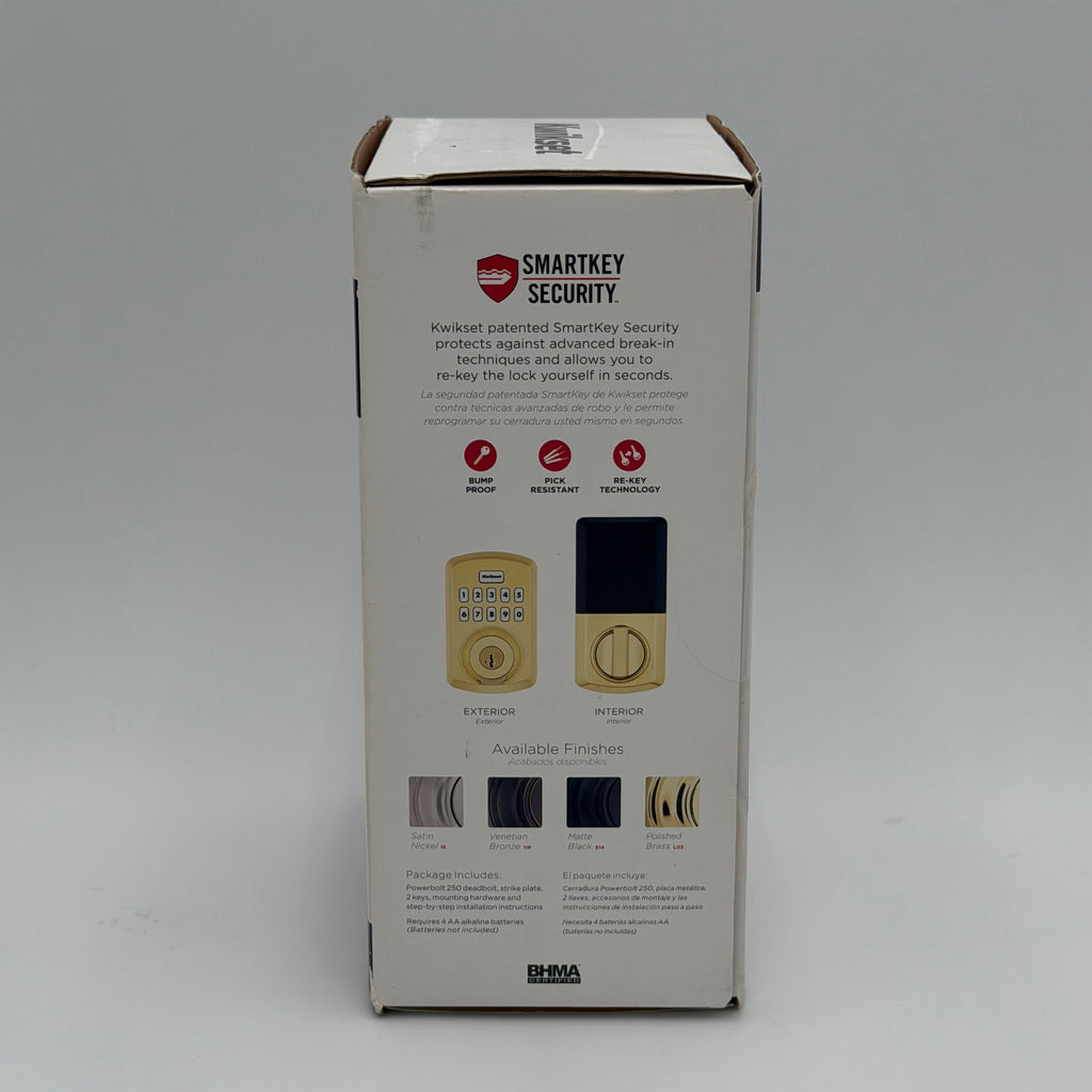 Kiwikset Powerbolt 250 Smart Lock - Gold - New In Box