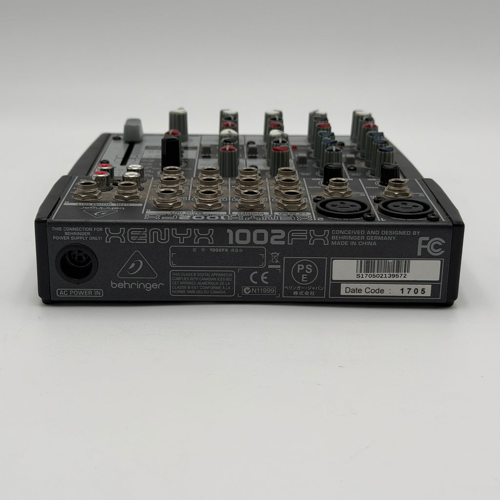 Behringer Xenyx Mixer 1002 FX / 10 Channel 2 Bus Effects Board (NO POWER CHORD)