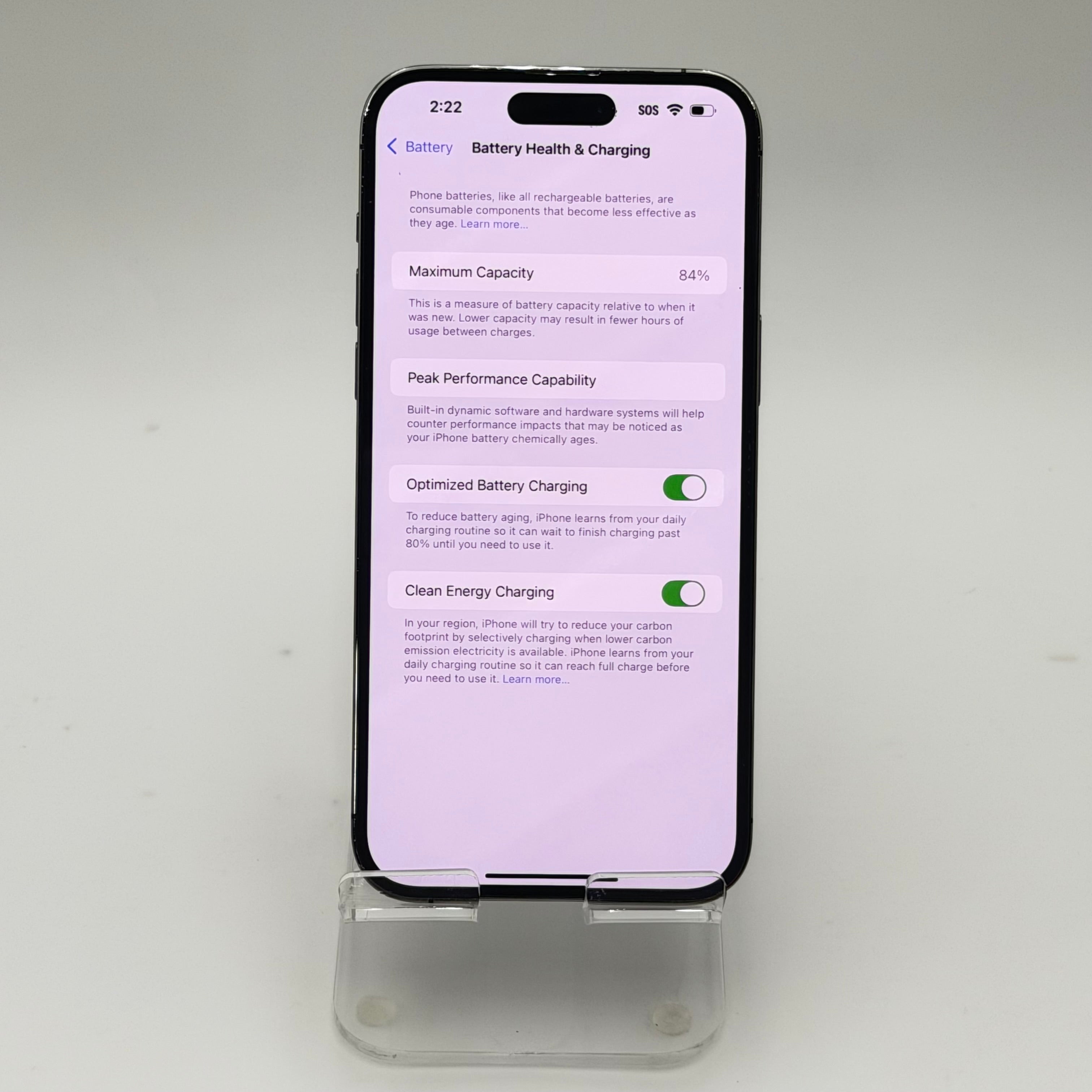 Unlocked Apple iPhone 14 Pro Max 1TB Purple - 84% BH