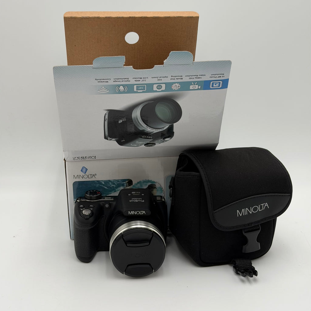 Minolta MN53Z Pro Shot 16MP HD Digital Camera Black  w/ carry bag