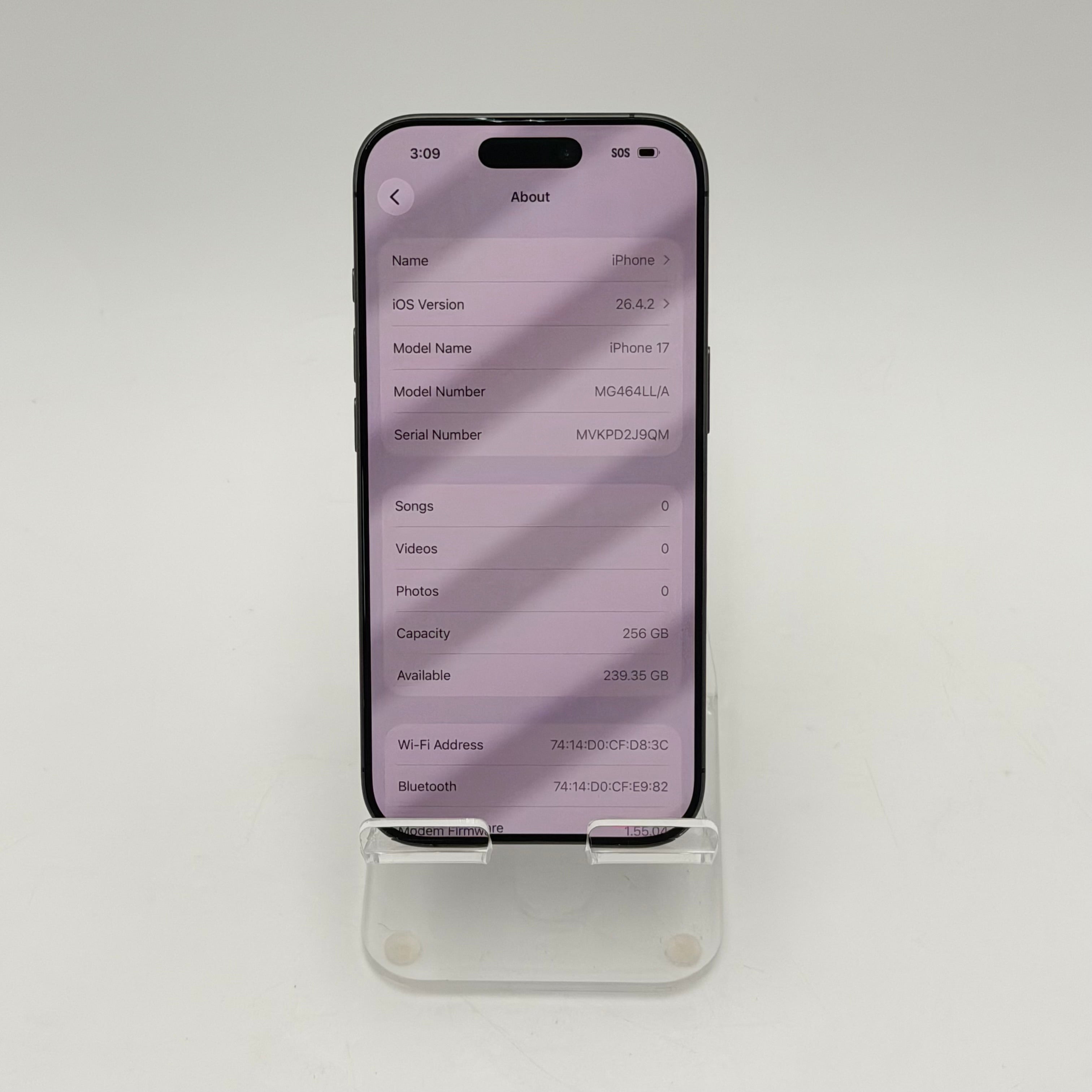 Unlocked Apple iPhone 17 256GB 100% BH