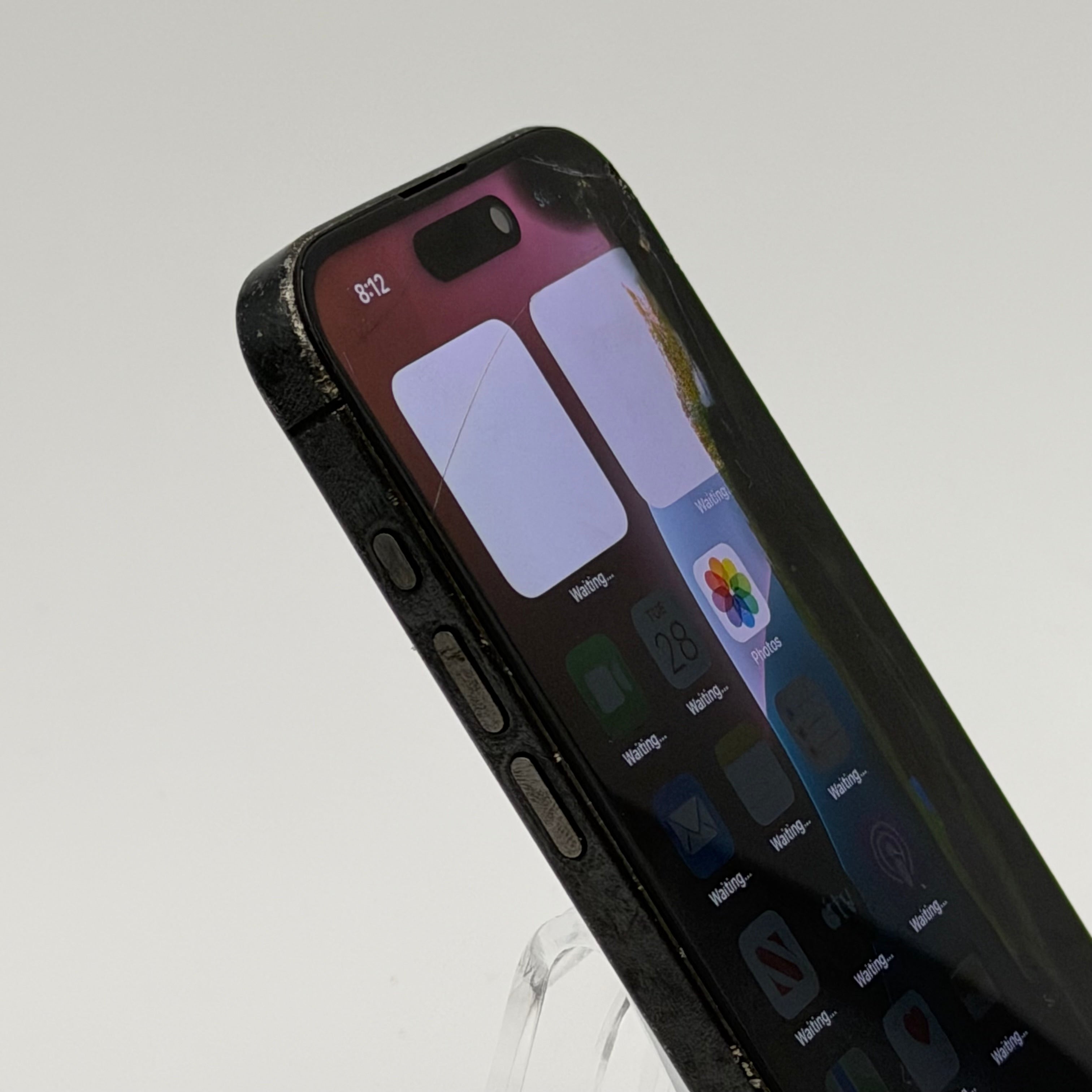 Apple iPhone 15 Pro 128GB (Unlocked) Black Titanium - Glass Cracked Screen Cracked Camera