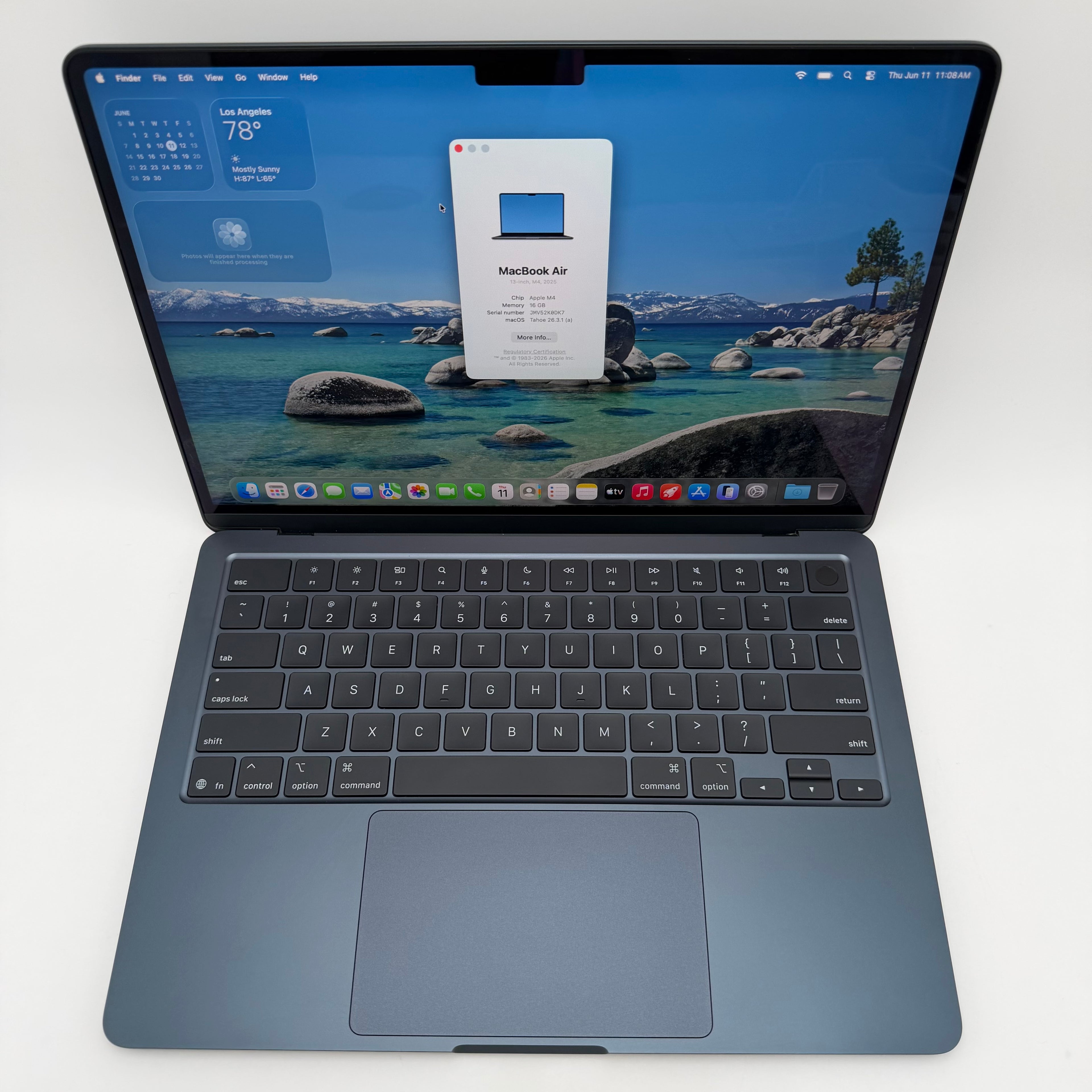 Apple MacBook Air 13" M4 A3240 2025 Blue 16GB RAM 512GB SSD