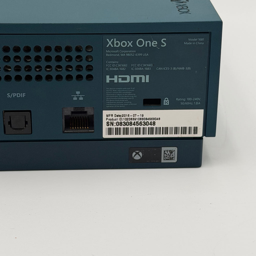 Microsoft Xbox One S 500gb Deep Blue Special Edition Model 1681 Game Console Only