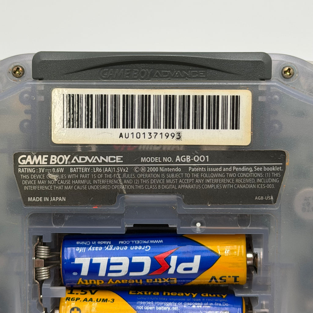 Nintendo Game Boy Advance AGB-001 Clear Handheld Console