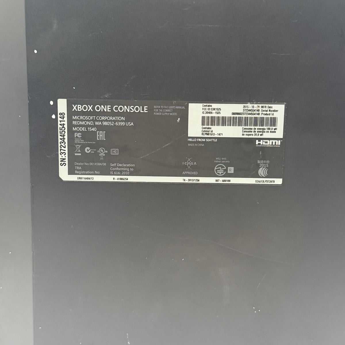 Microsoft Xbox One (1540) 2013 Video Game System - Bad Disc Drive