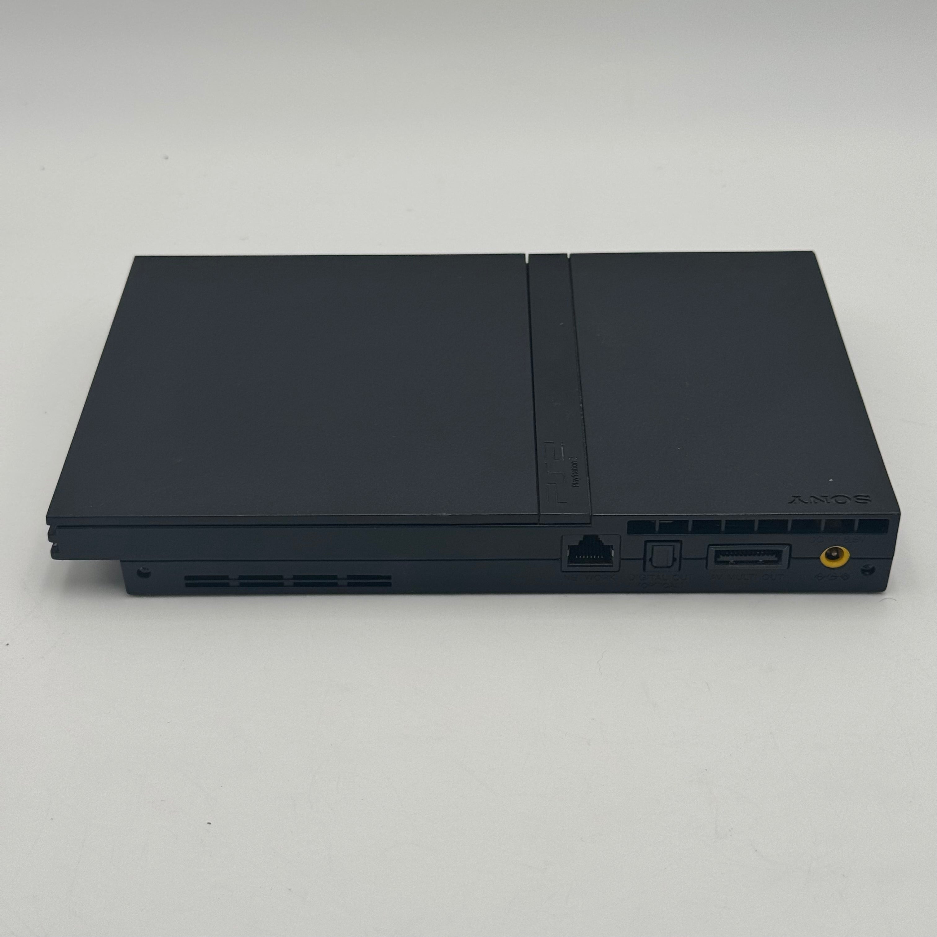 Broken Sony PlayStation 2 Slim (SCPH-75001) w/Power Cord Unreadable Disc
