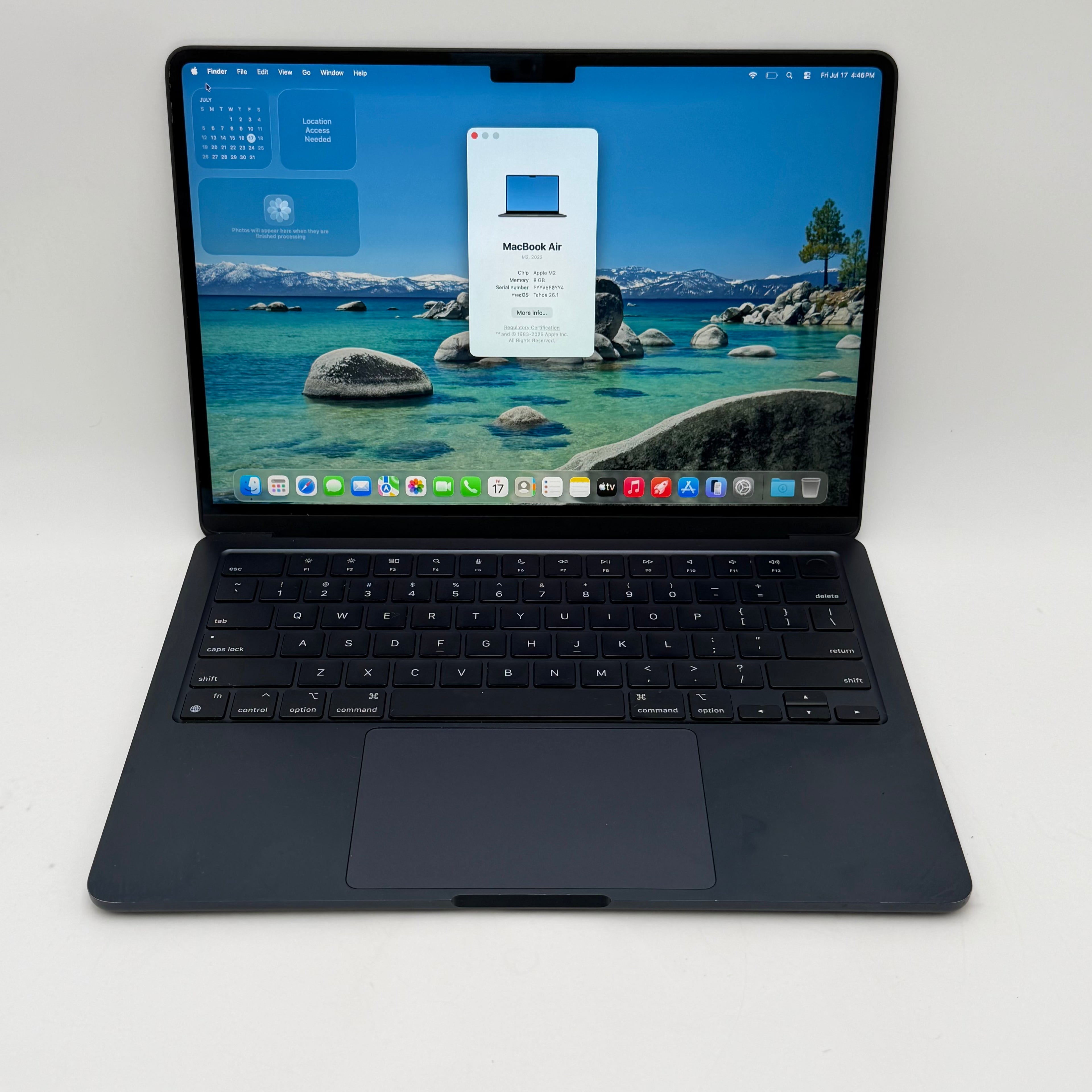 Apple MacBook Air 13" M2 A2681 2023 Laptop 8GB RAM 256GB Blue