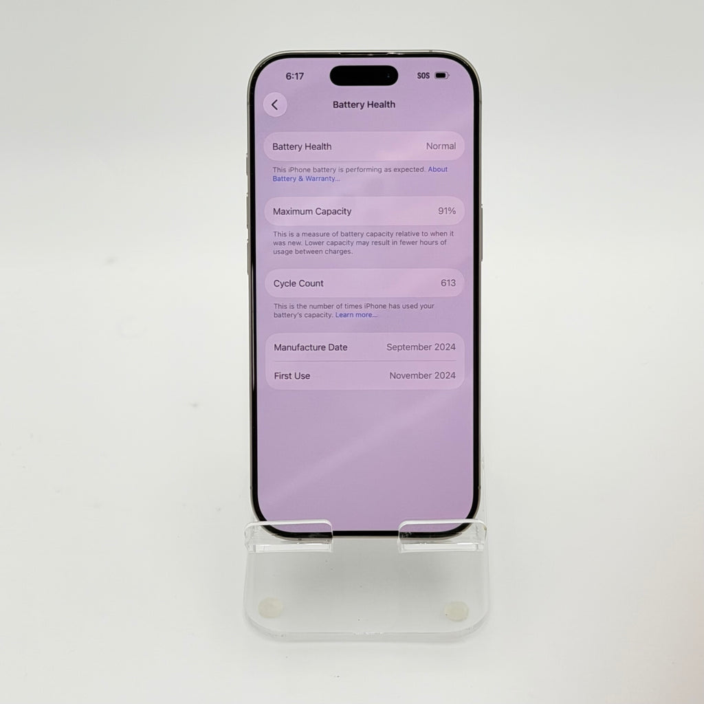 Boost Mobile Apple iPhone 16 Pro A3083 128GB 91% BH