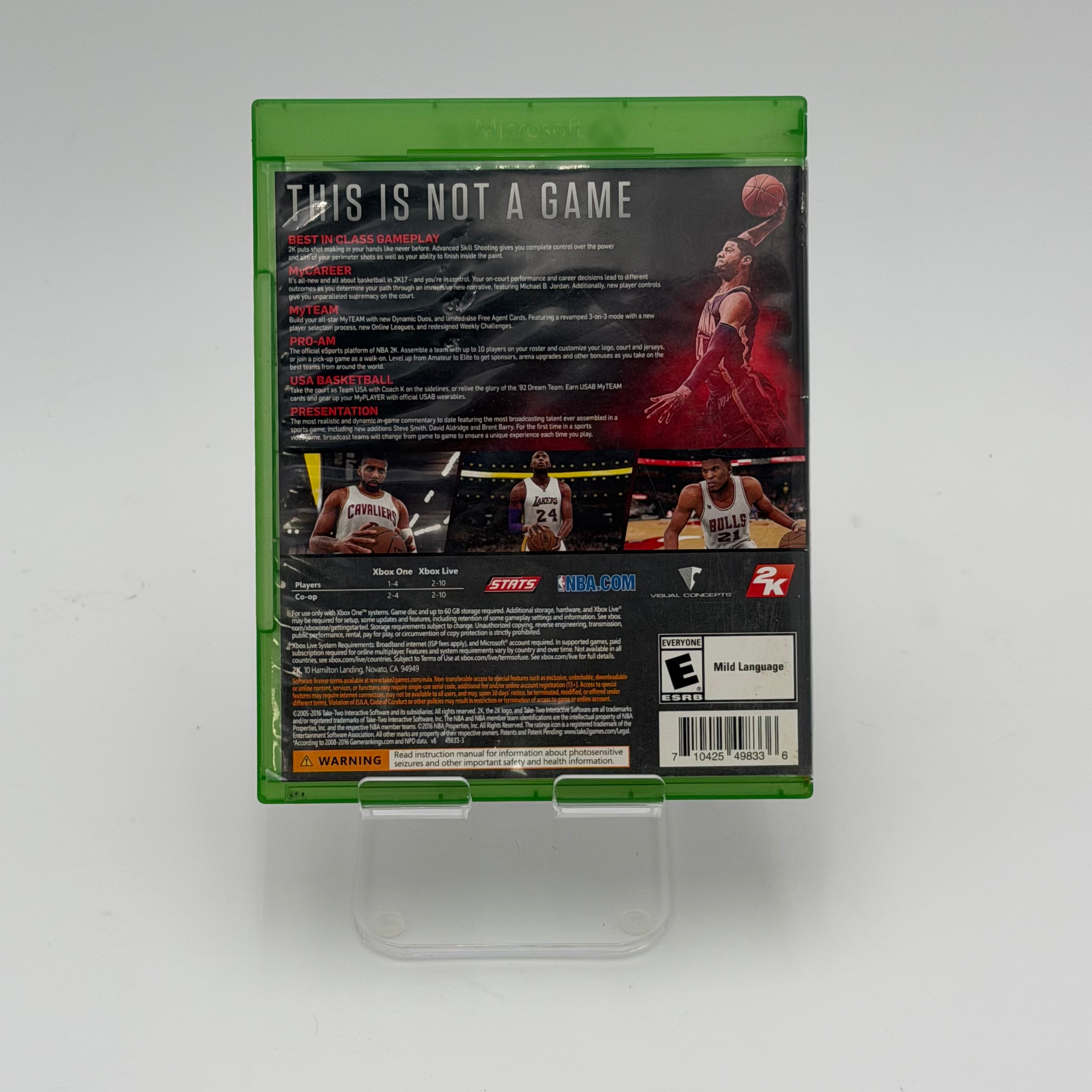 Xbox One NBA 2K17 Complete Video Game w/ Case, Manual & Inserts - Tested