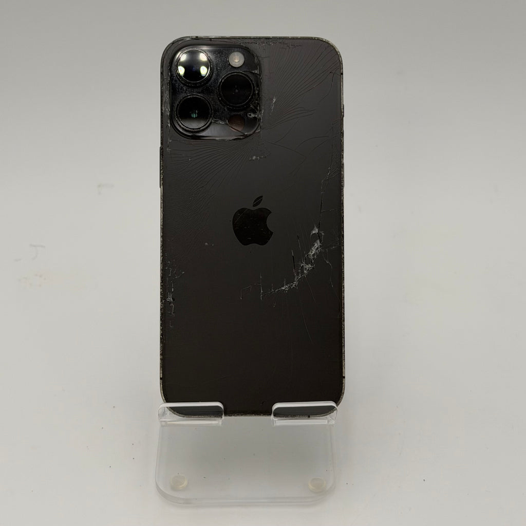 Apple iPhone 14 Pro Max 128GB (UNLOCKED) Black - 78% 🔋 Cracked Back