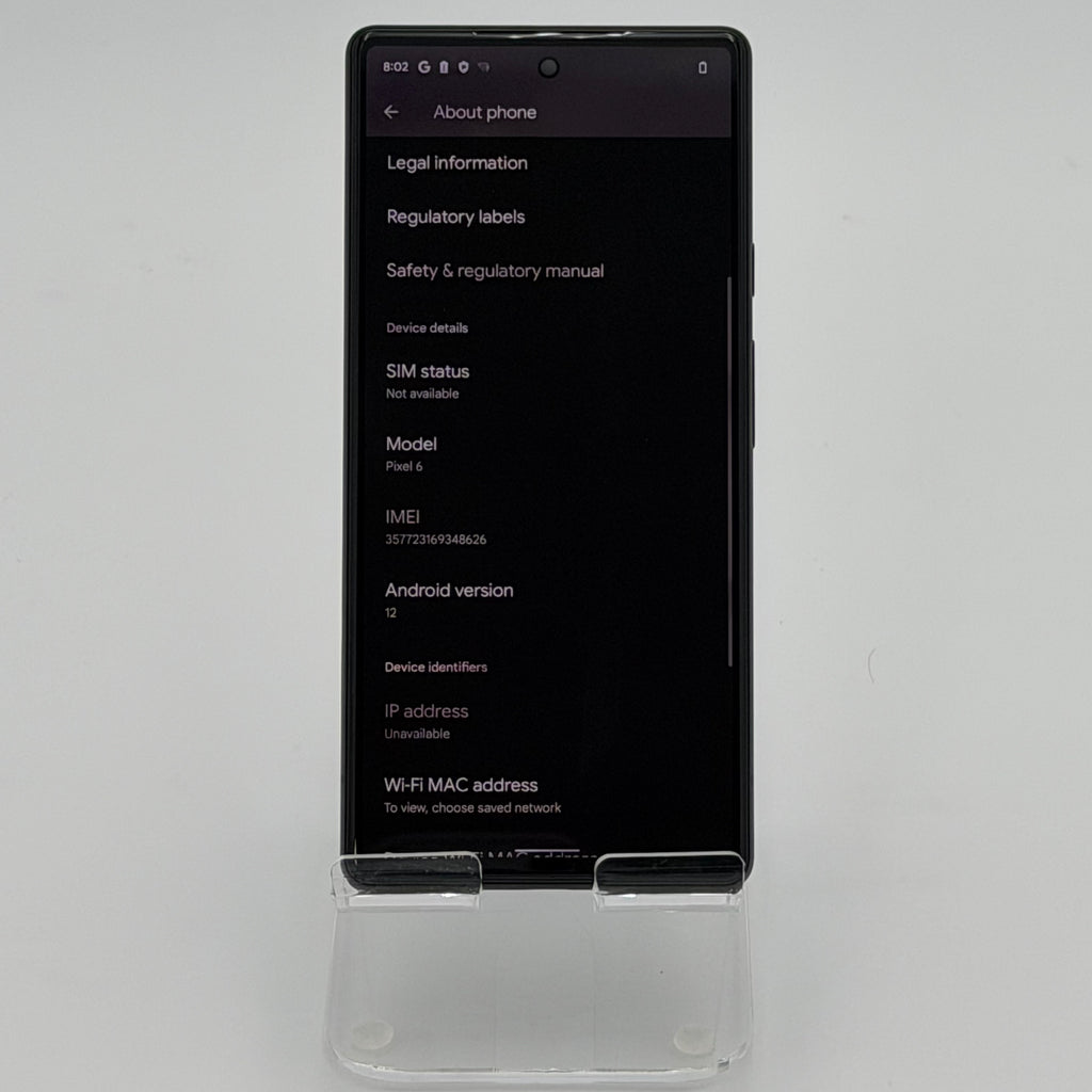Google Pixel 6 128GB Unlocked Smartphone - Black