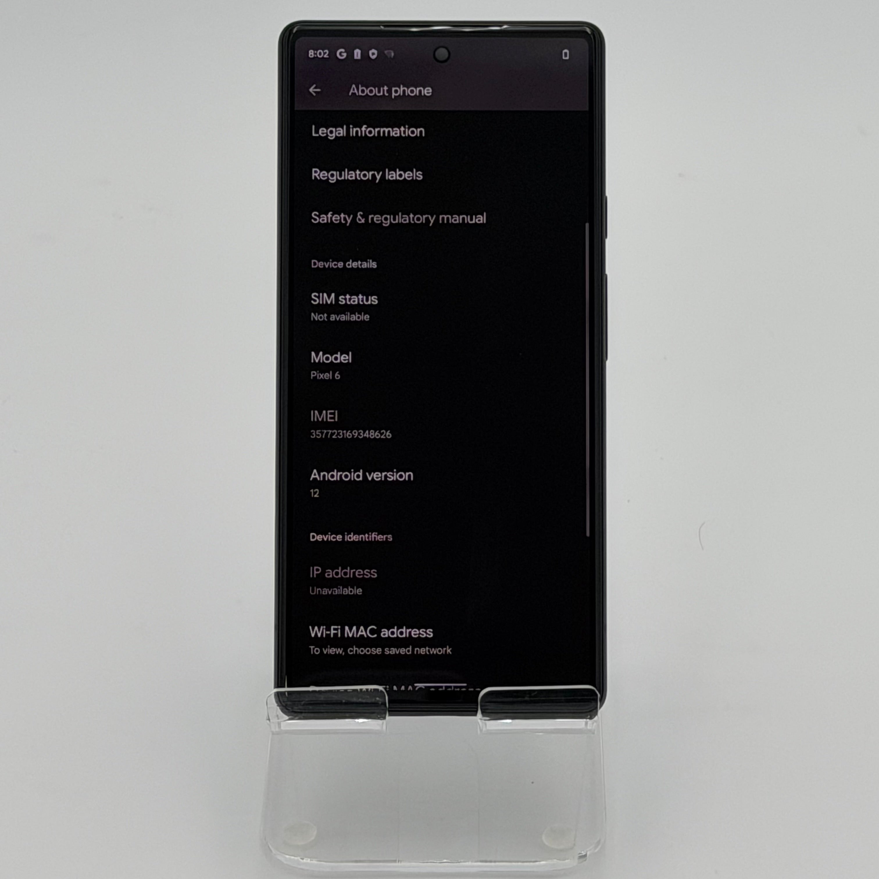 Google Pixel 6 128GB Unlocked Smartphone - Black