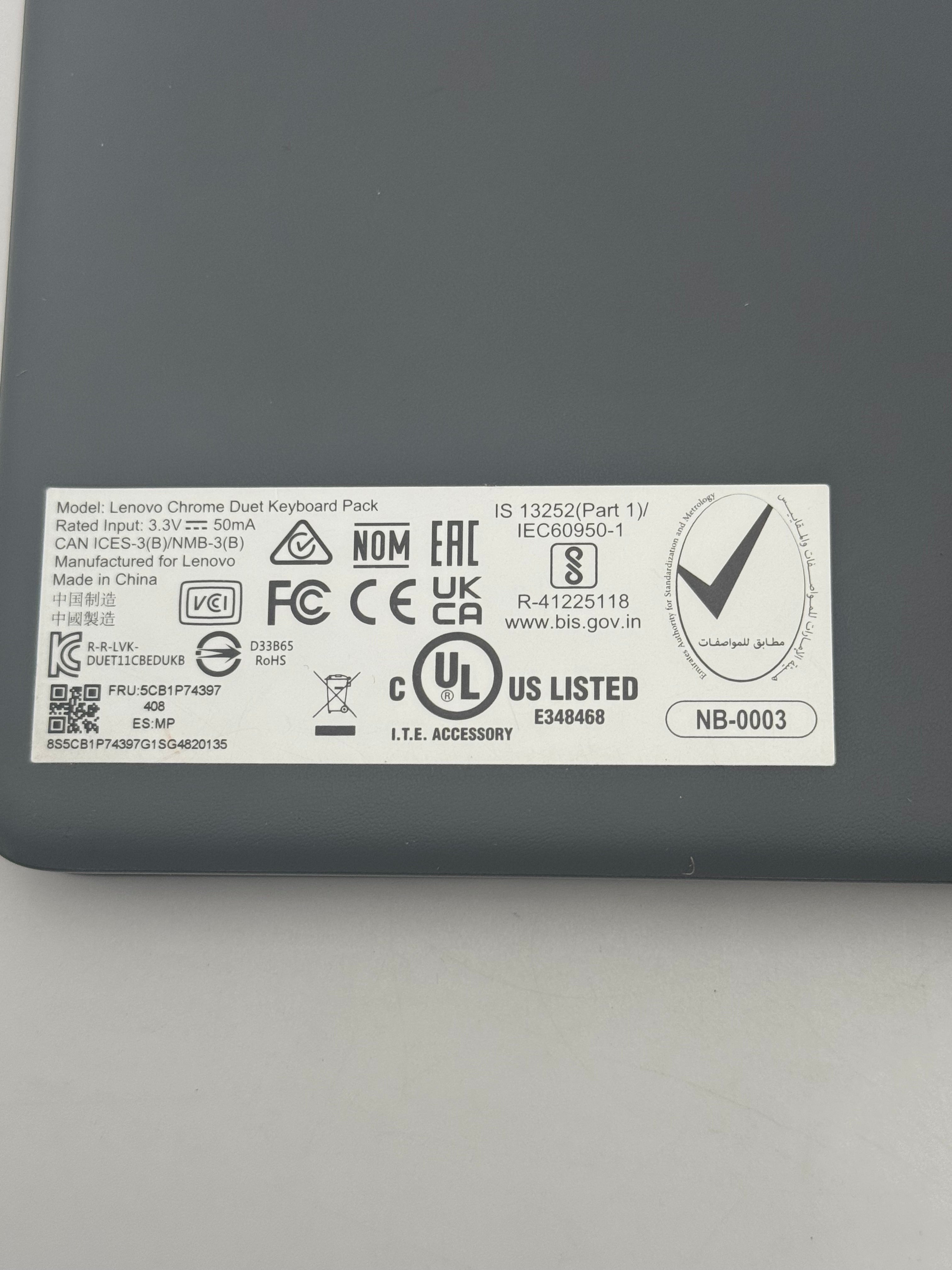 Lenovo Chromebook Duet 11 11888M 11" Chromebook Black 4GB RAM 128GB