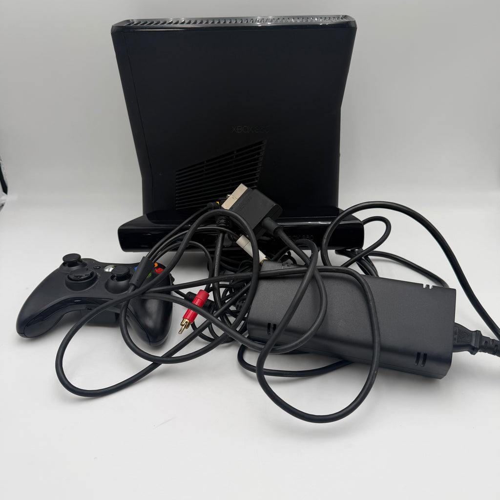 Microsoft Xbox 360 S (1439) 2010 Console Black Used - B