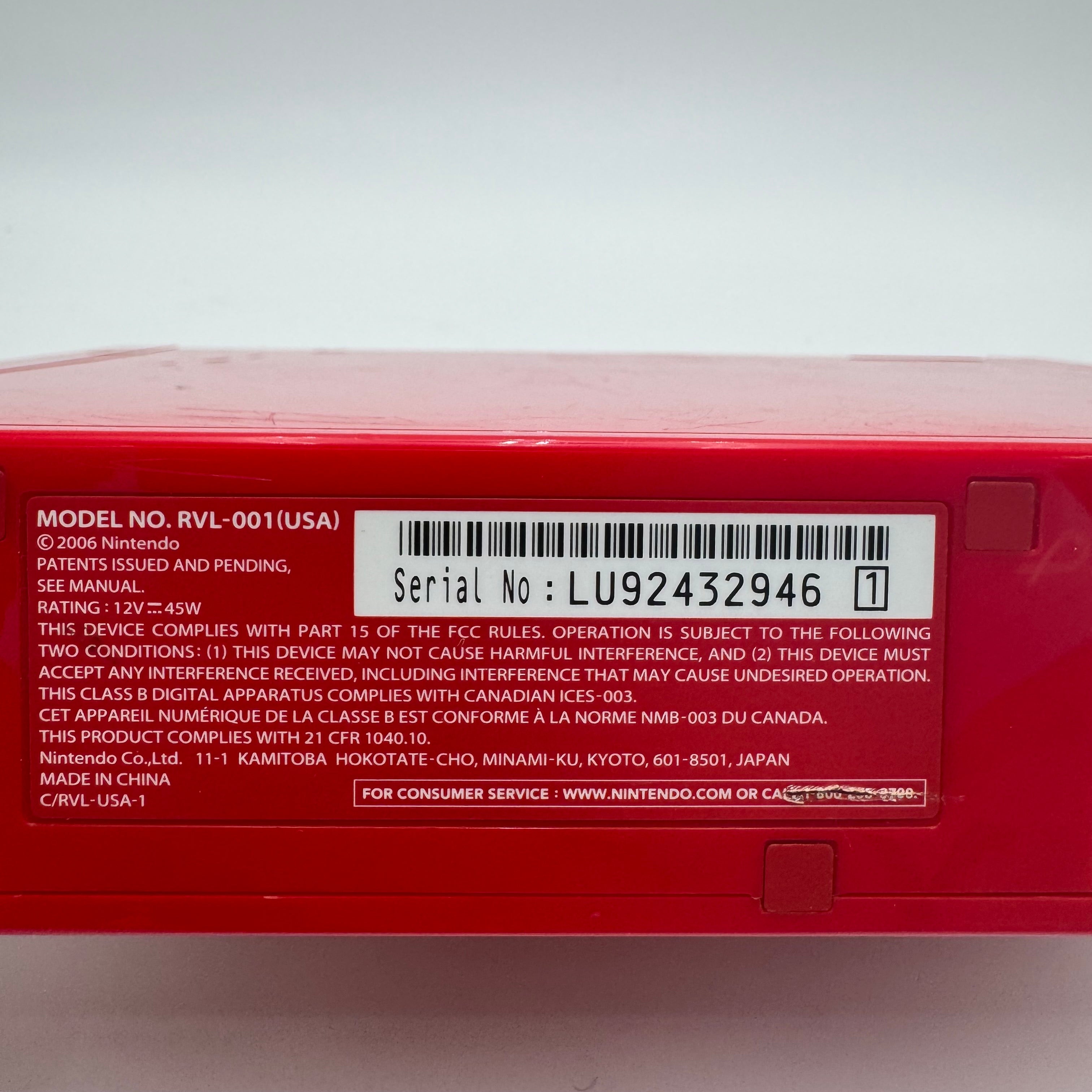 Nintendo Wii Limited Edition Red (RVL-001) Video Game System ONLY- Tested/Working