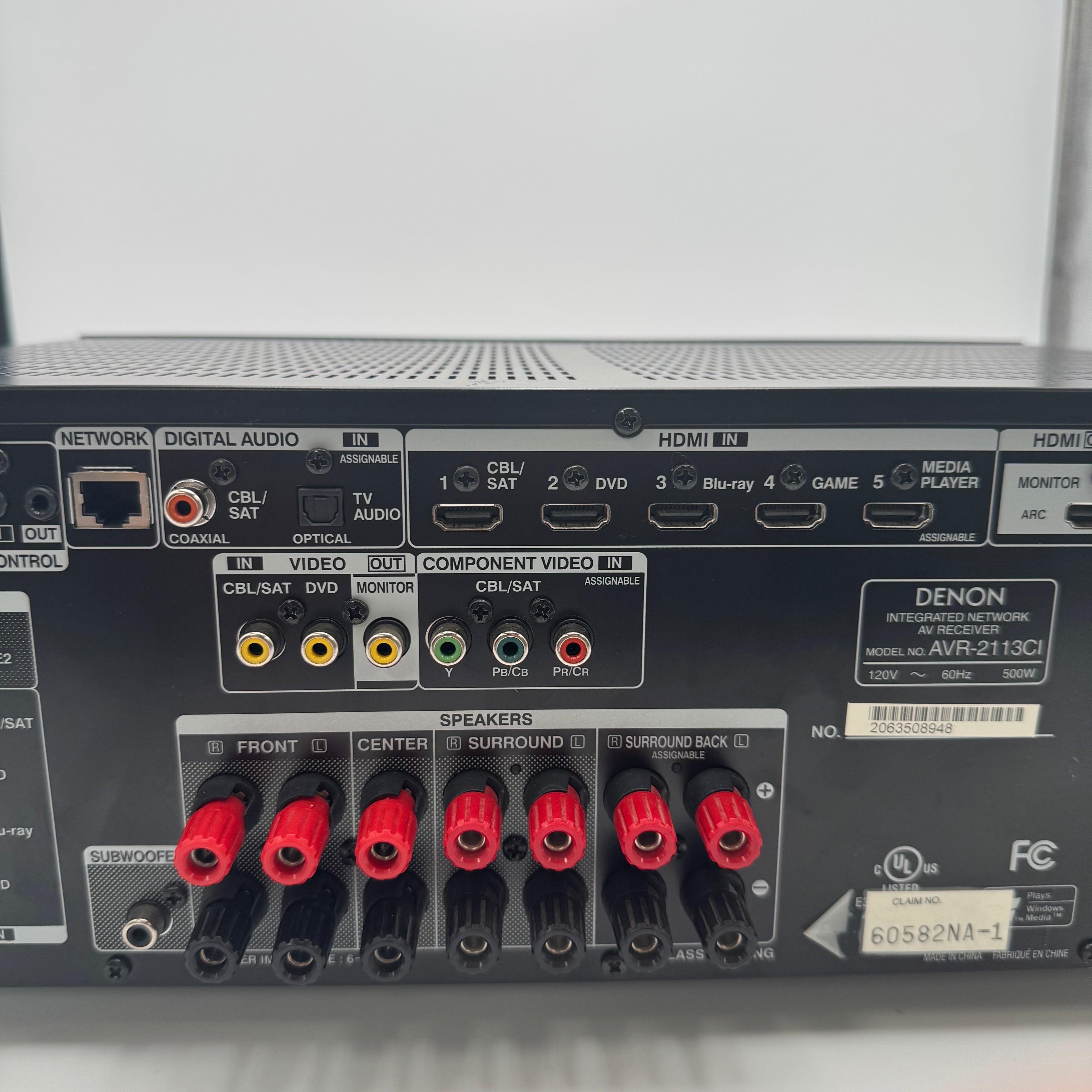 Denon AVR-2113CI 7.2 Channel Home Theater Surround Sound Network Receiver