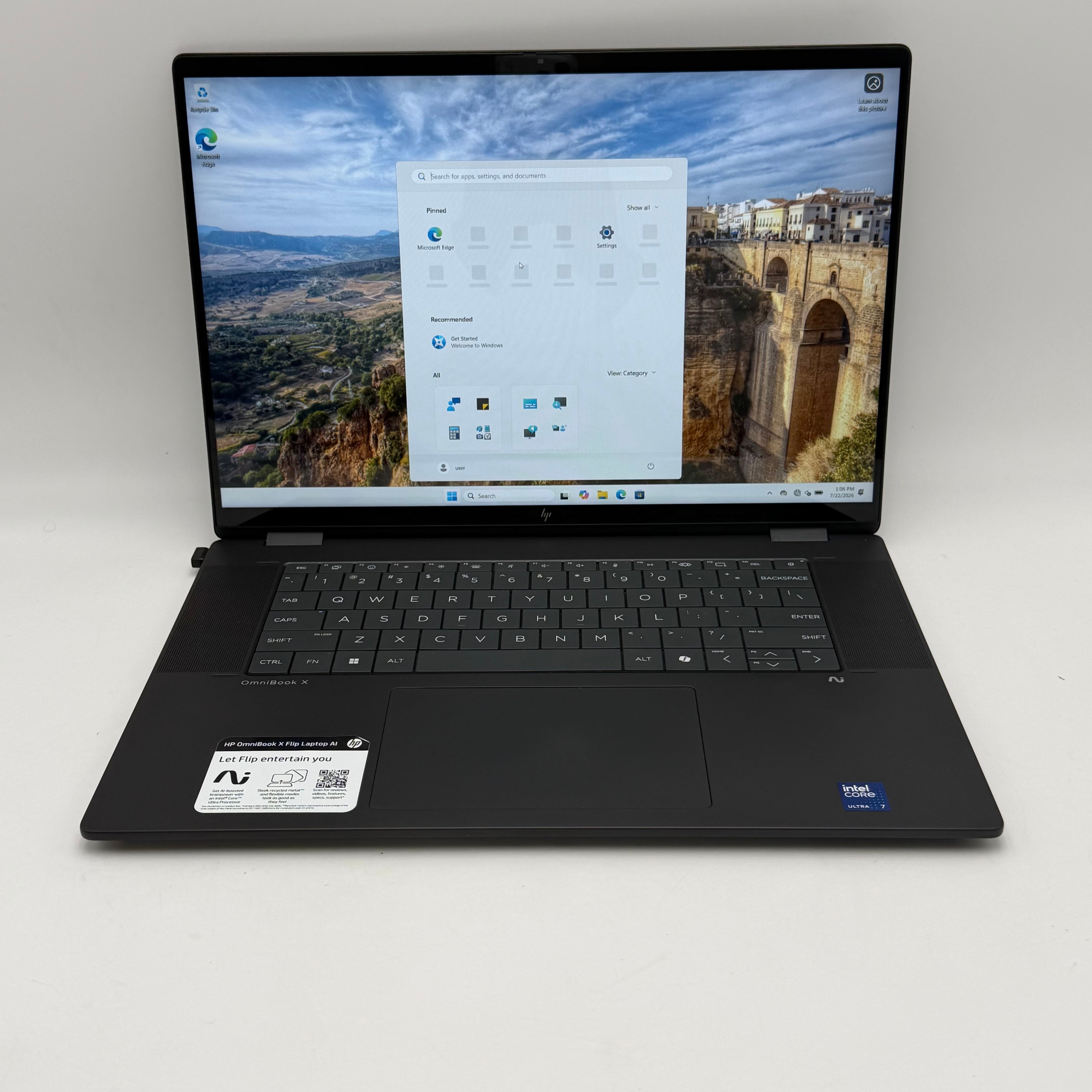 HP OmniBook X 16-AS0023DX 16" Intel Core Ultra 7 165H 16GB 1TB Black