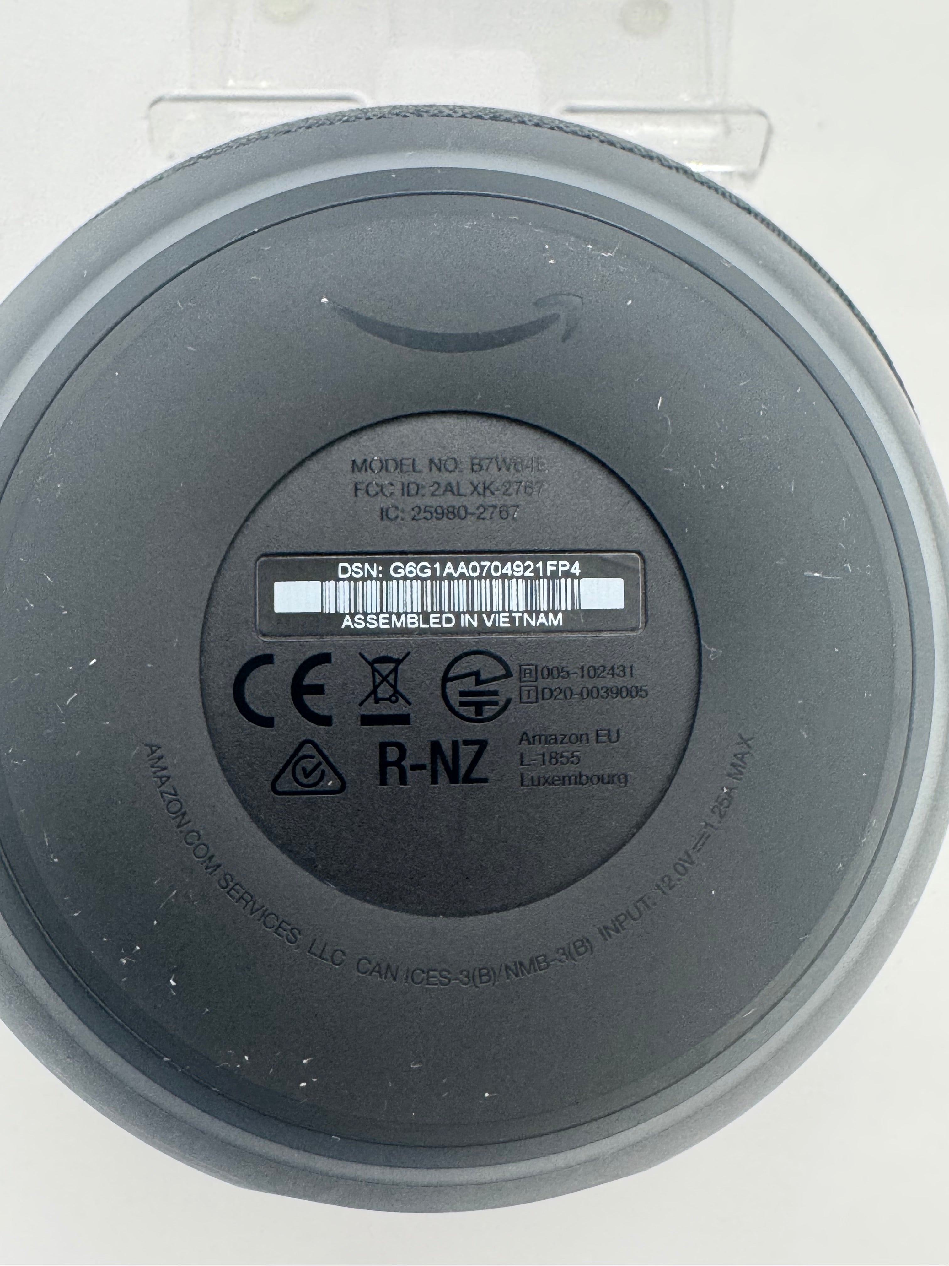 Amazon Alexa Echo Dot 4th Gen. B7W64E Smart Speaker Charcoal w/ Power Cord