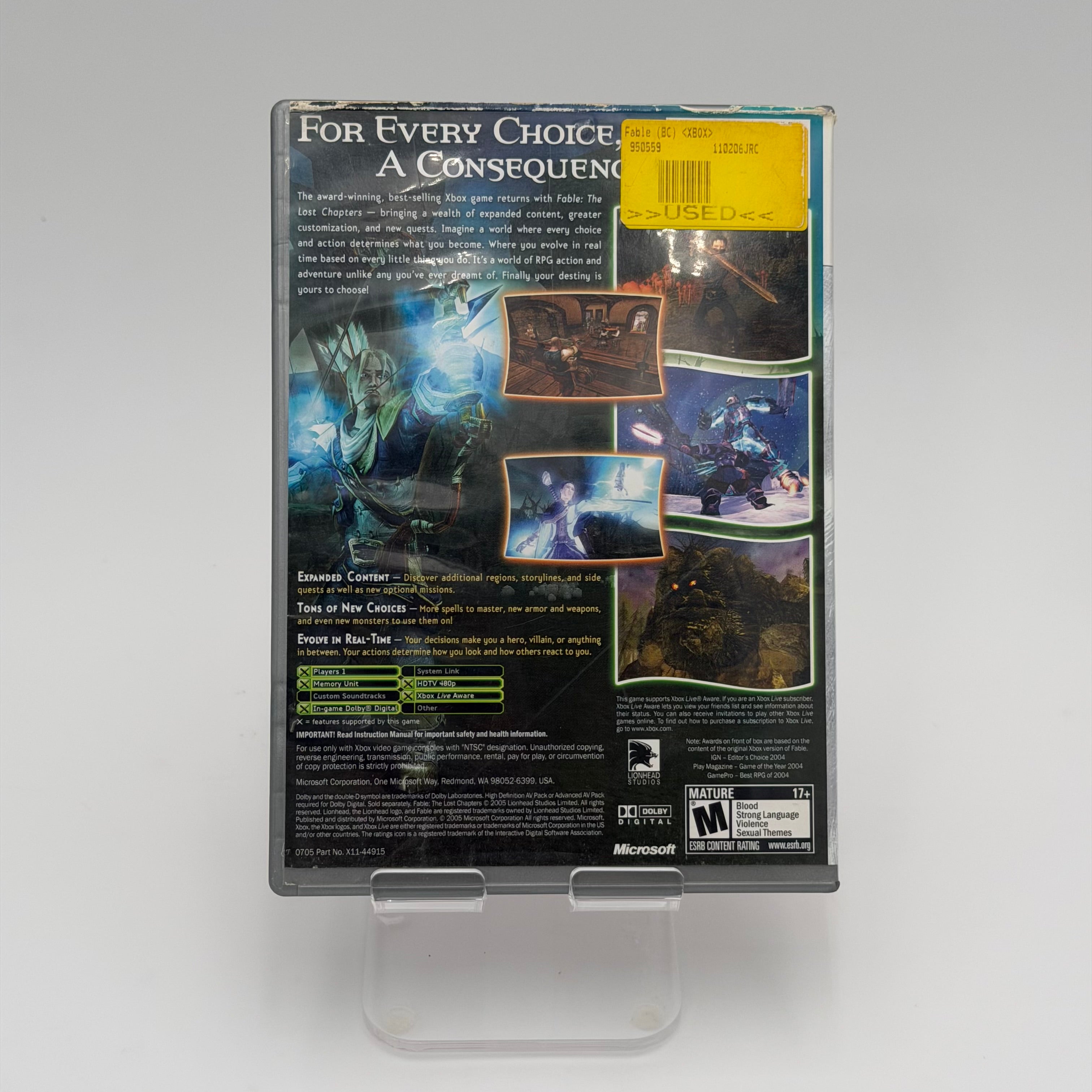 Fable: The Lost Chapters (Microsoft Xbox, 2004) Tested and Working