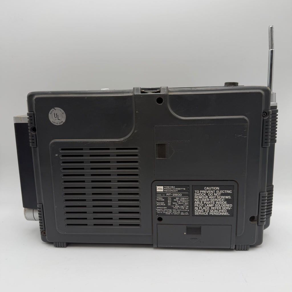 Toshiba RT-2800 Boombox Speaker Black Broken