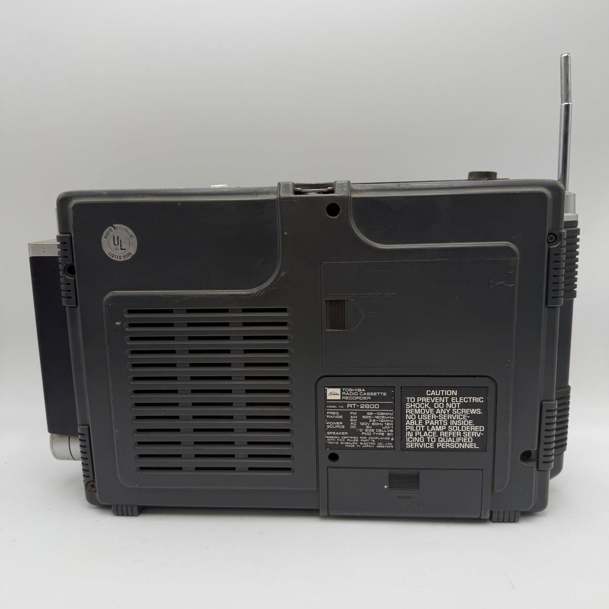 Toshiba RT-2800 Boombox Speaker Black Broken