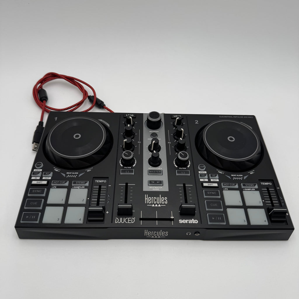 Hercules DJControl Inpulse 200 MK2 2-Channel DJ Controller DJUCED Tested Works