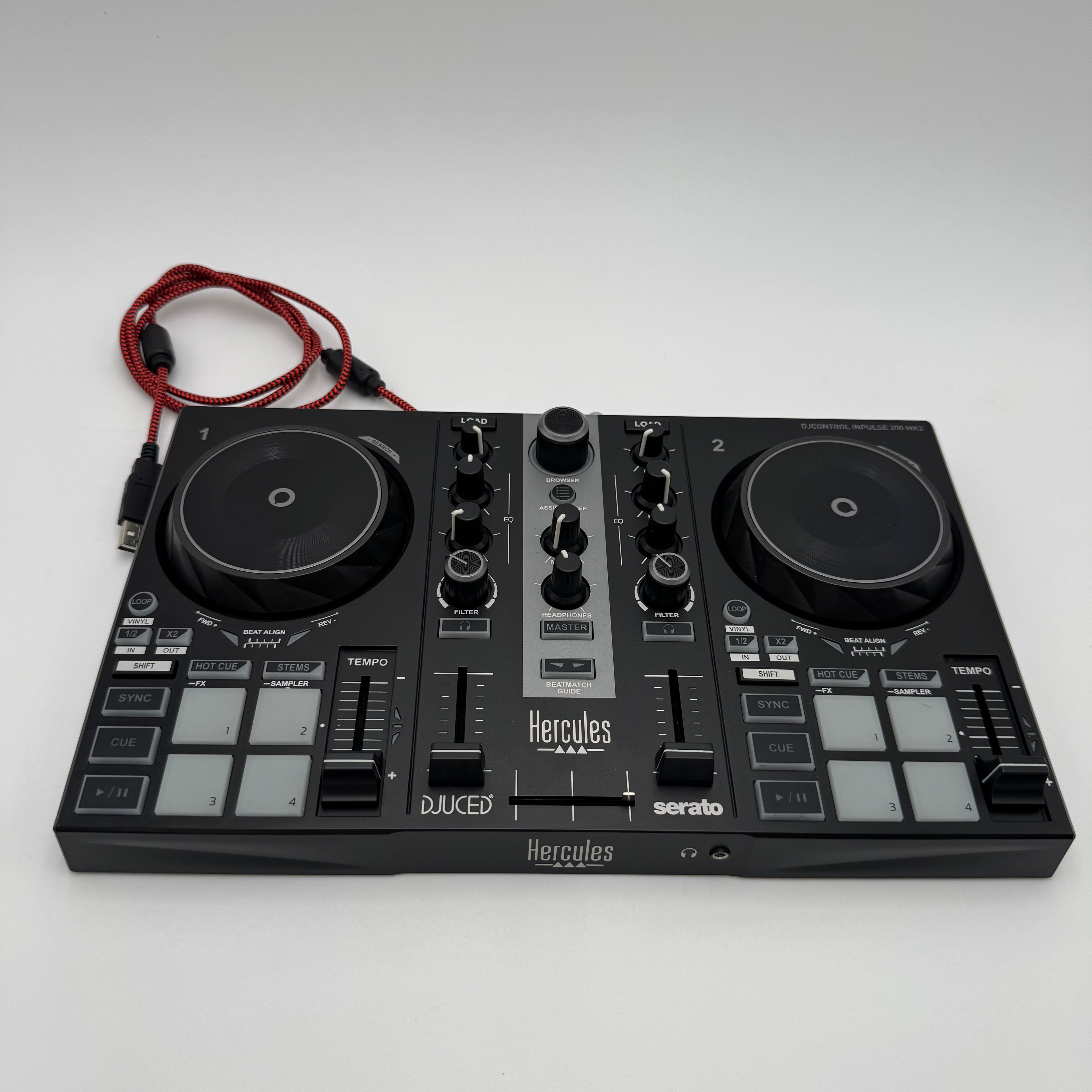 Hercules DJControl Inpulse 200 MK2 2-Channel DJ Controller DJUCED Tested Works