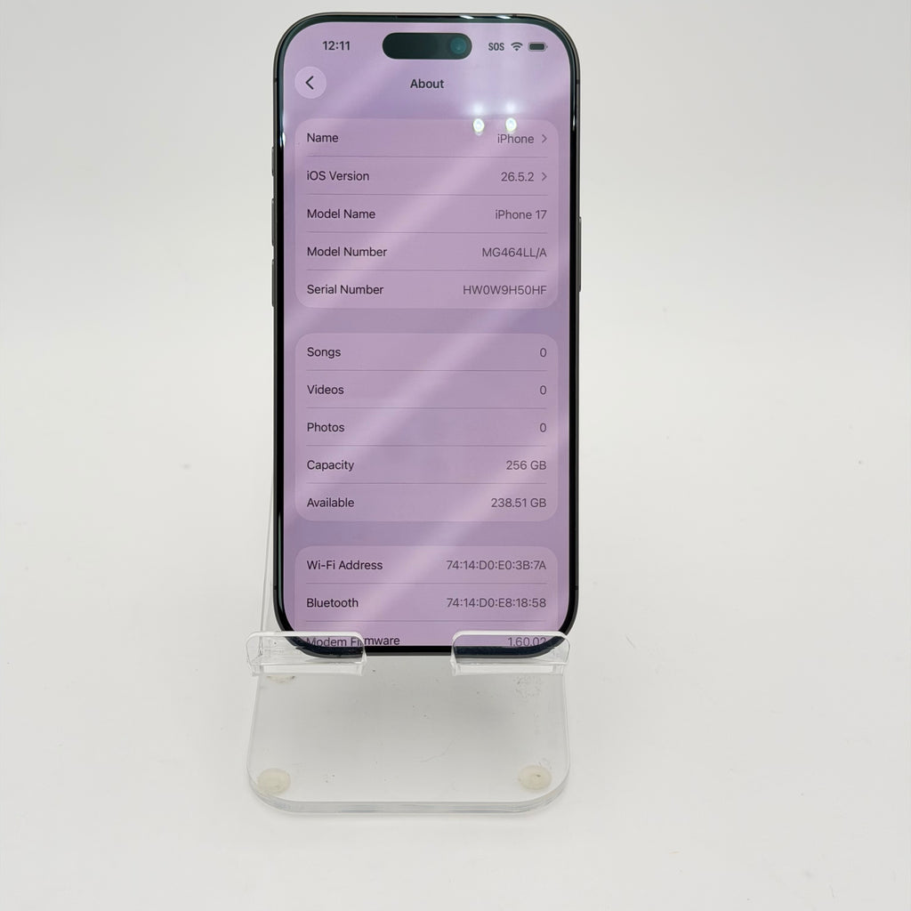T-Mobile Apple iPhone 17 Black 100% BH