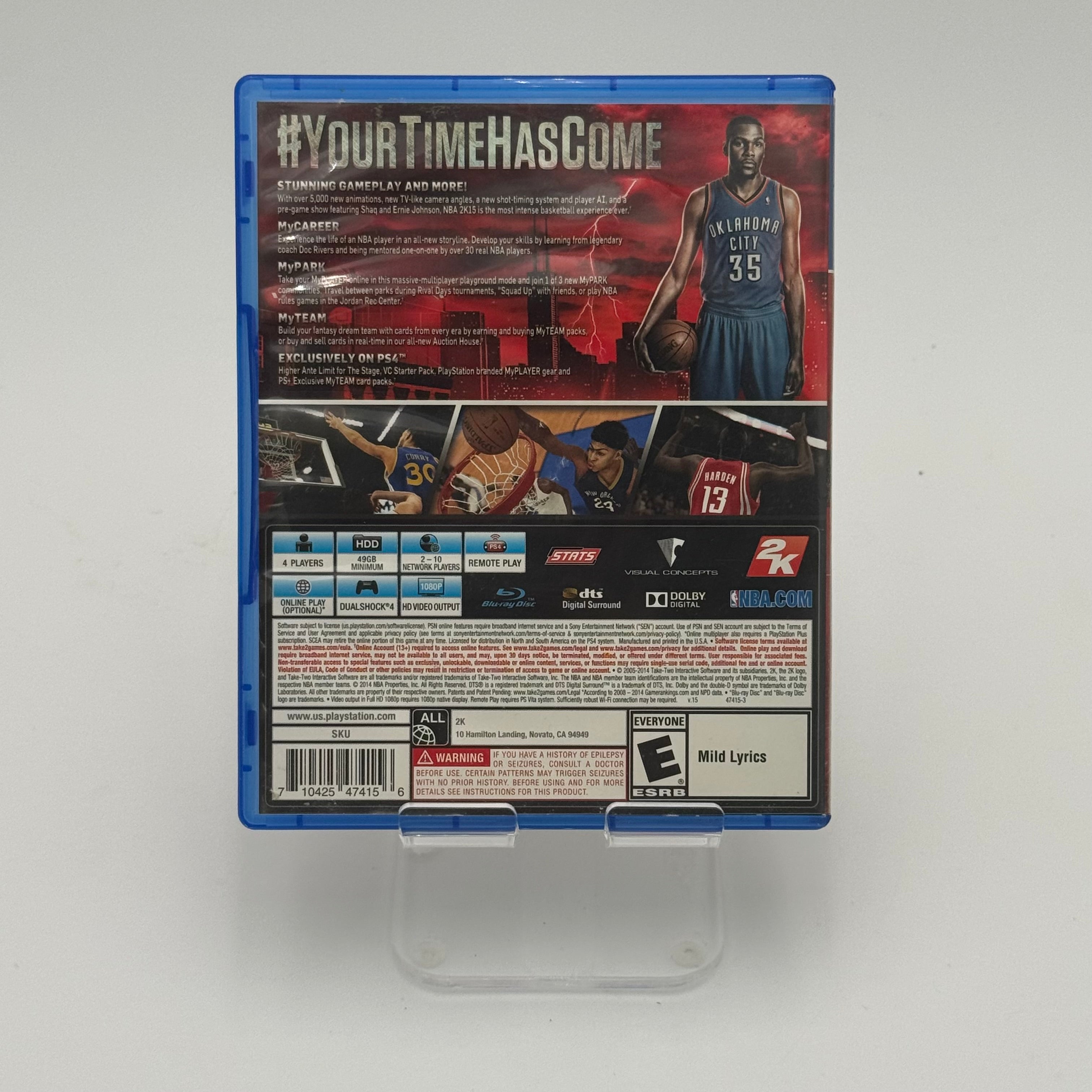 PlayStation 4 NBA 2K15 Video Game w/Case & Manual